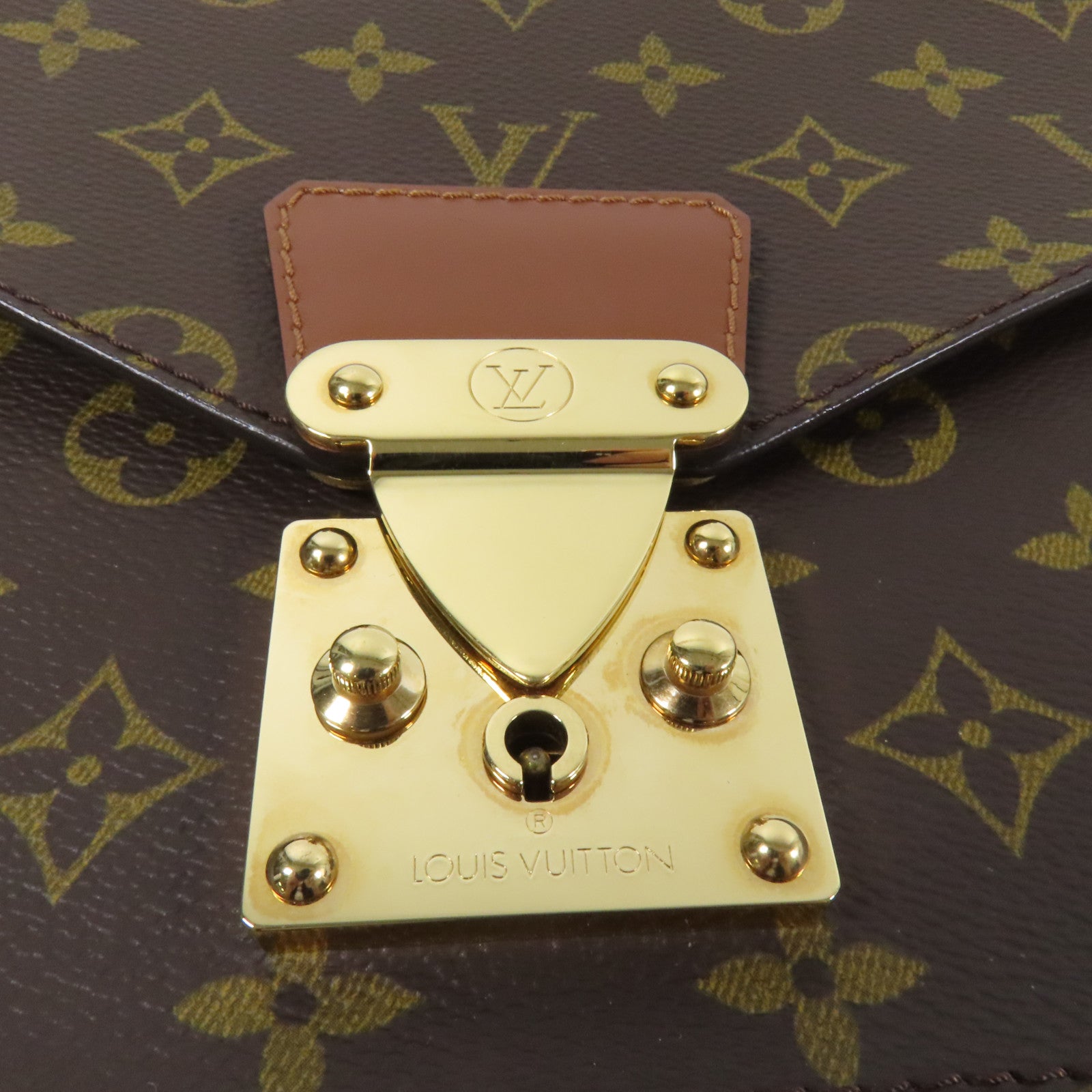 LOUIS VUITTON Monogram Monceau金扣手挽肩背兩用袋
