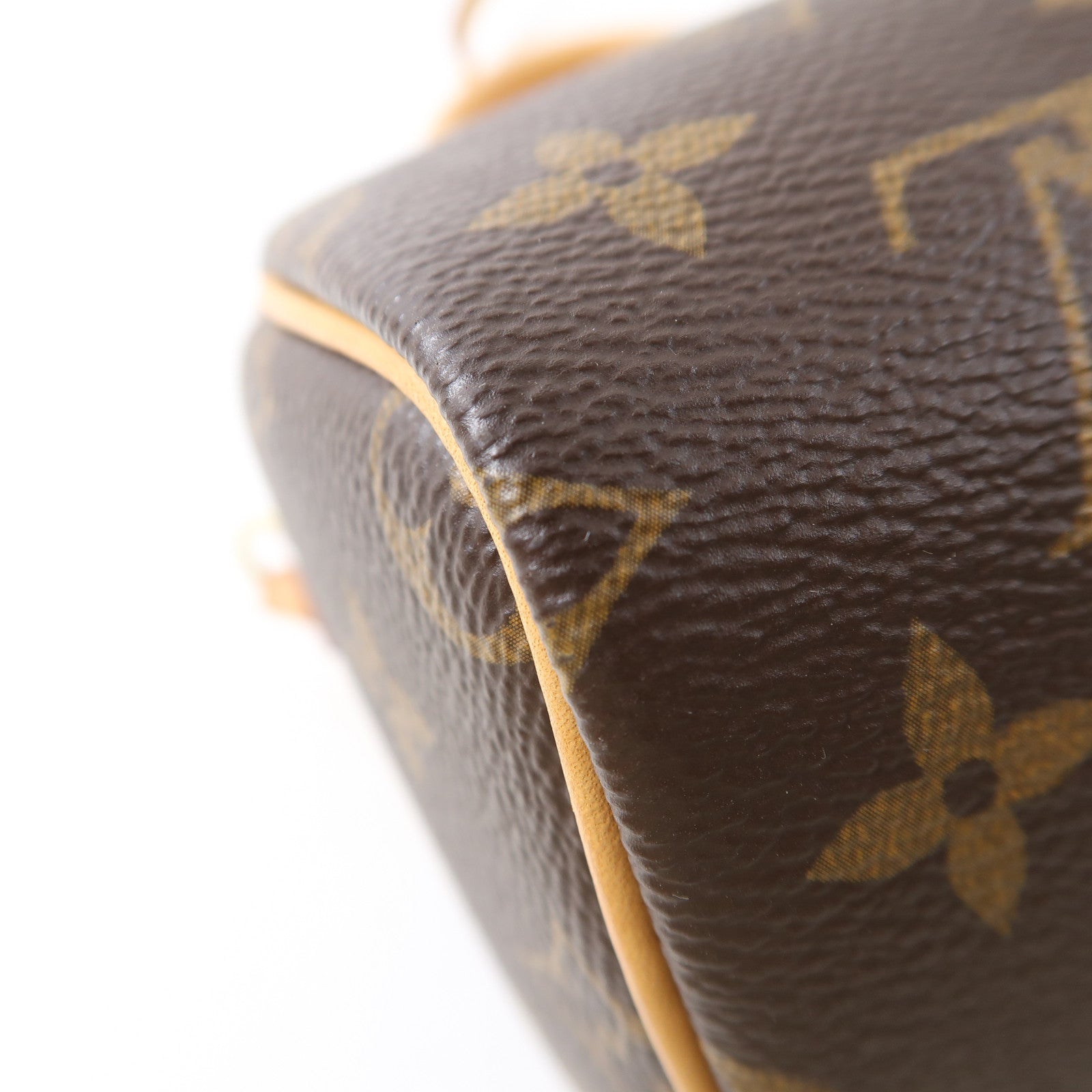 LOUIS VUITTON Monogram Nano Speedy金扣手挽肩背兩用袋棕色