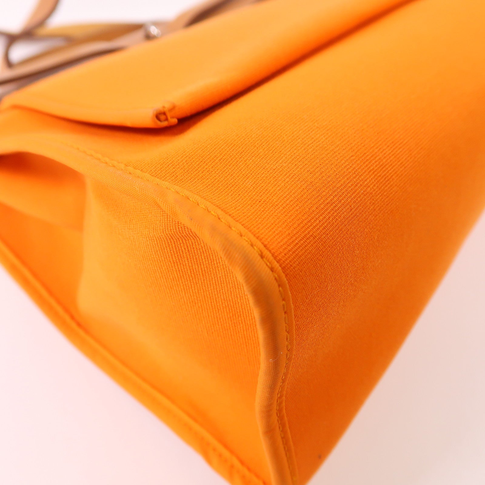 HERMES 帆布Herbag PM銀扣手挽肩背兩用袋93 Orange