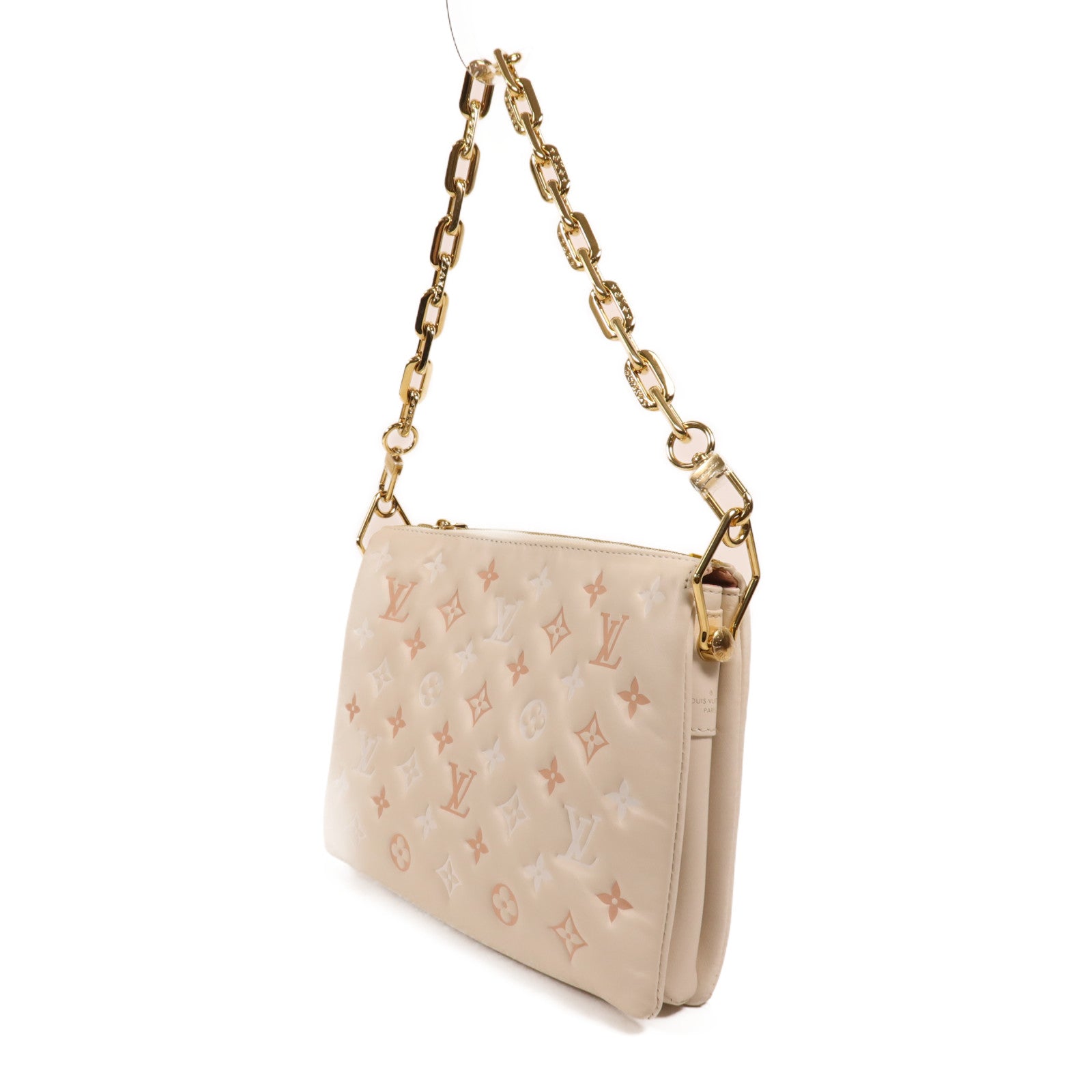 LOUIS VUITTON 【激減優惠】羊皮皮革Coussin PM金扣手挽肩背兩用袋