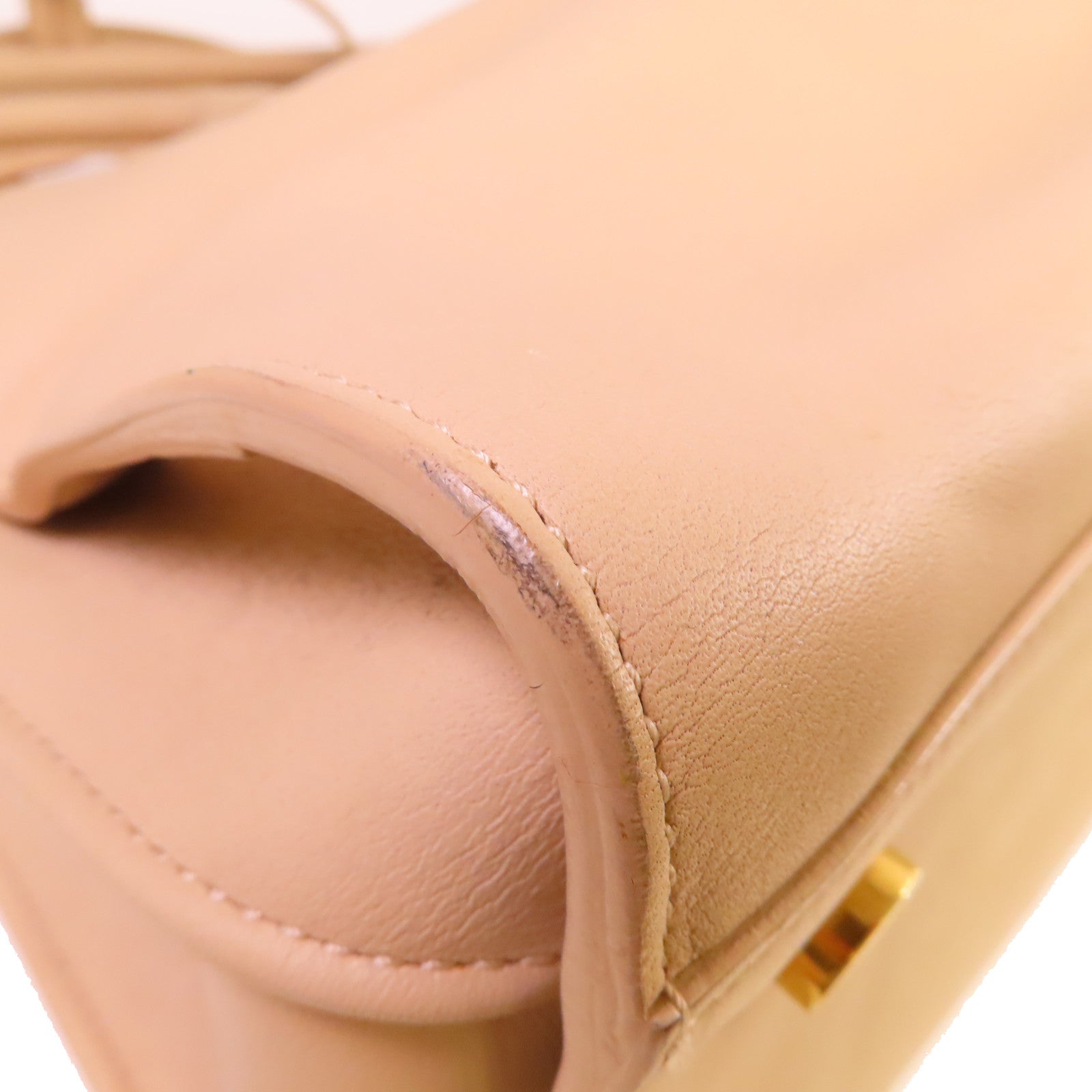 SAINT LAURENT 牛皮皮革Sac De Jour Large Shoulder Bag肩背袋杏色