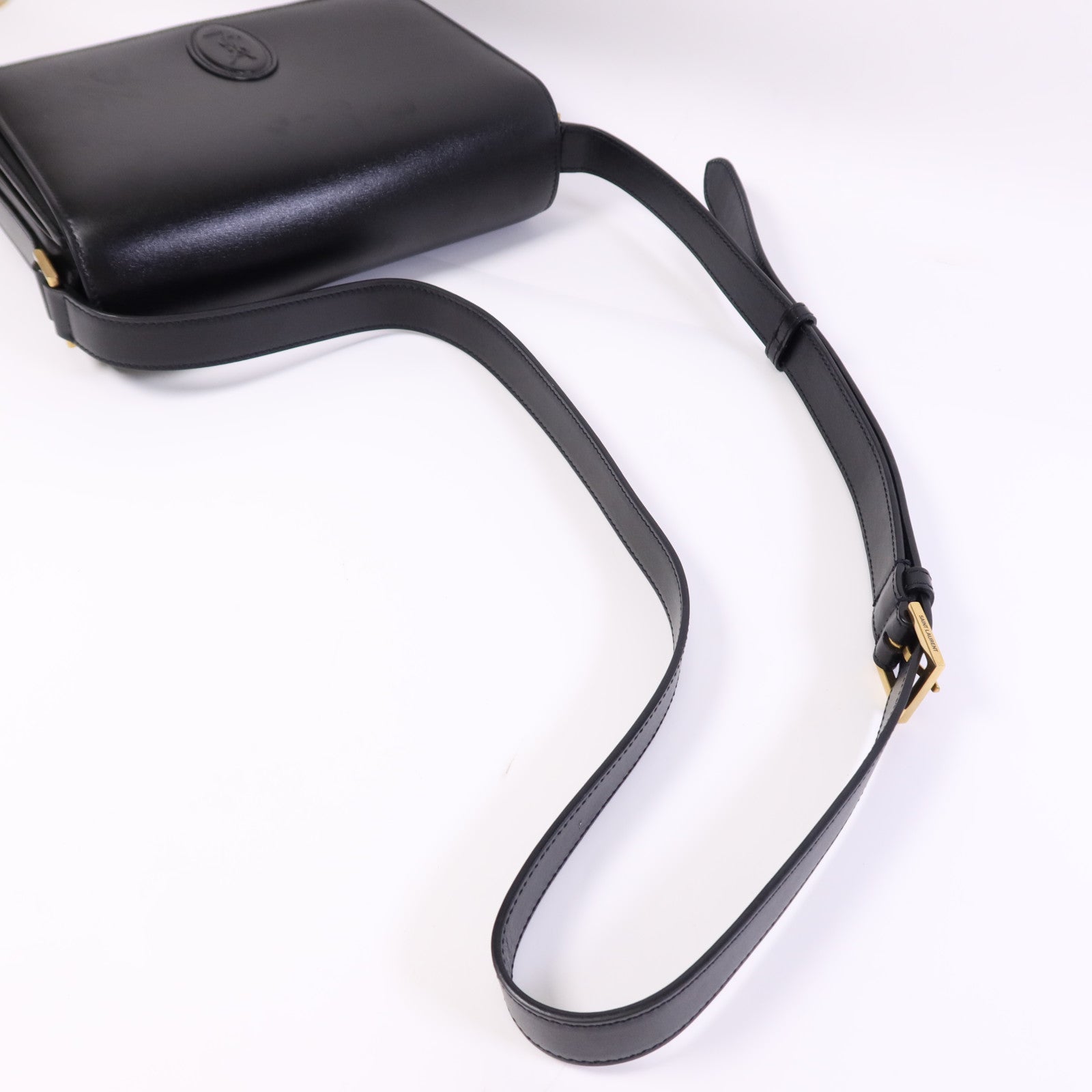 SAINT LAURENT 牛皮皮革Sholder Bag金扣肩背袋