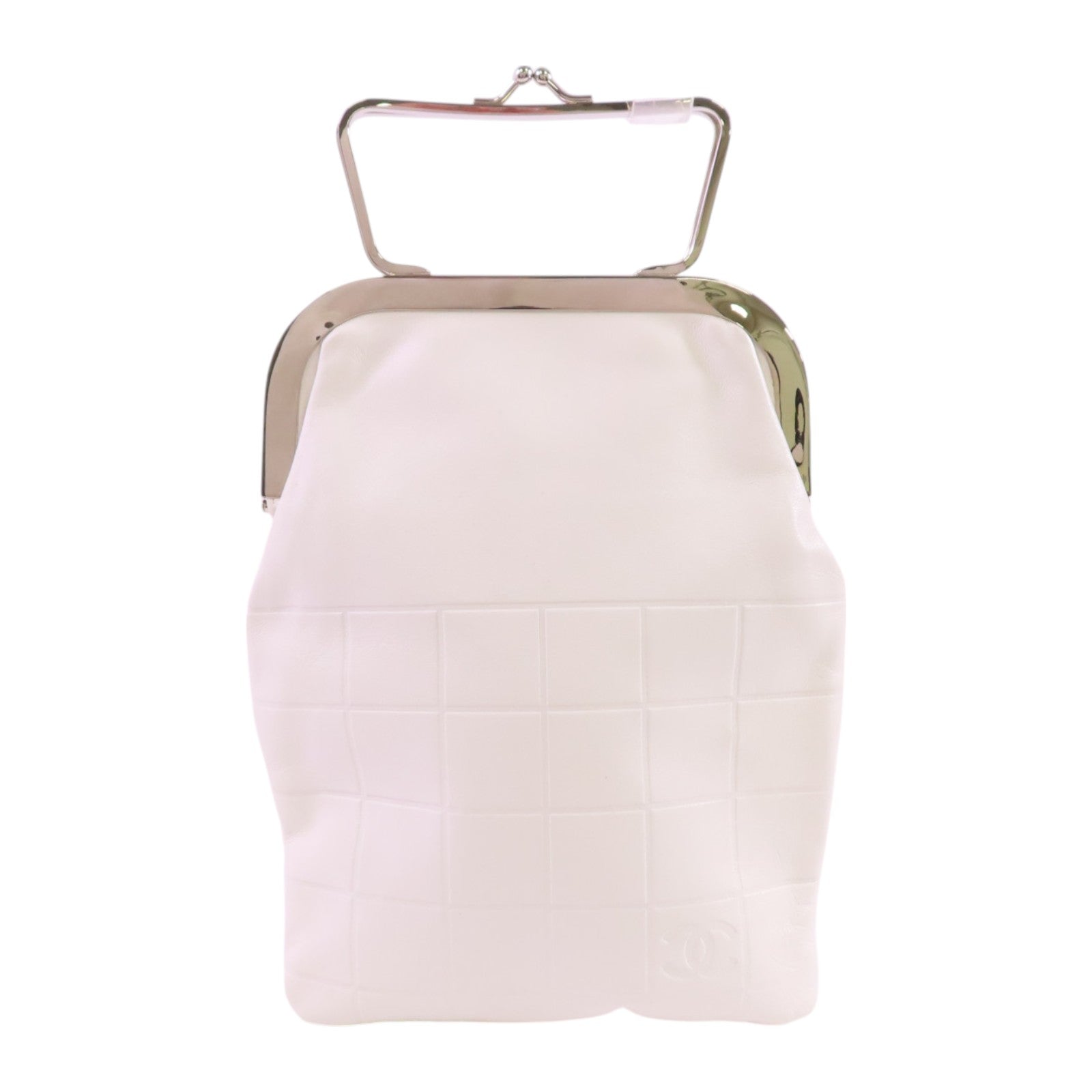 CHANEL 牛皮皮革Vintage Bag銀扣手挽袋