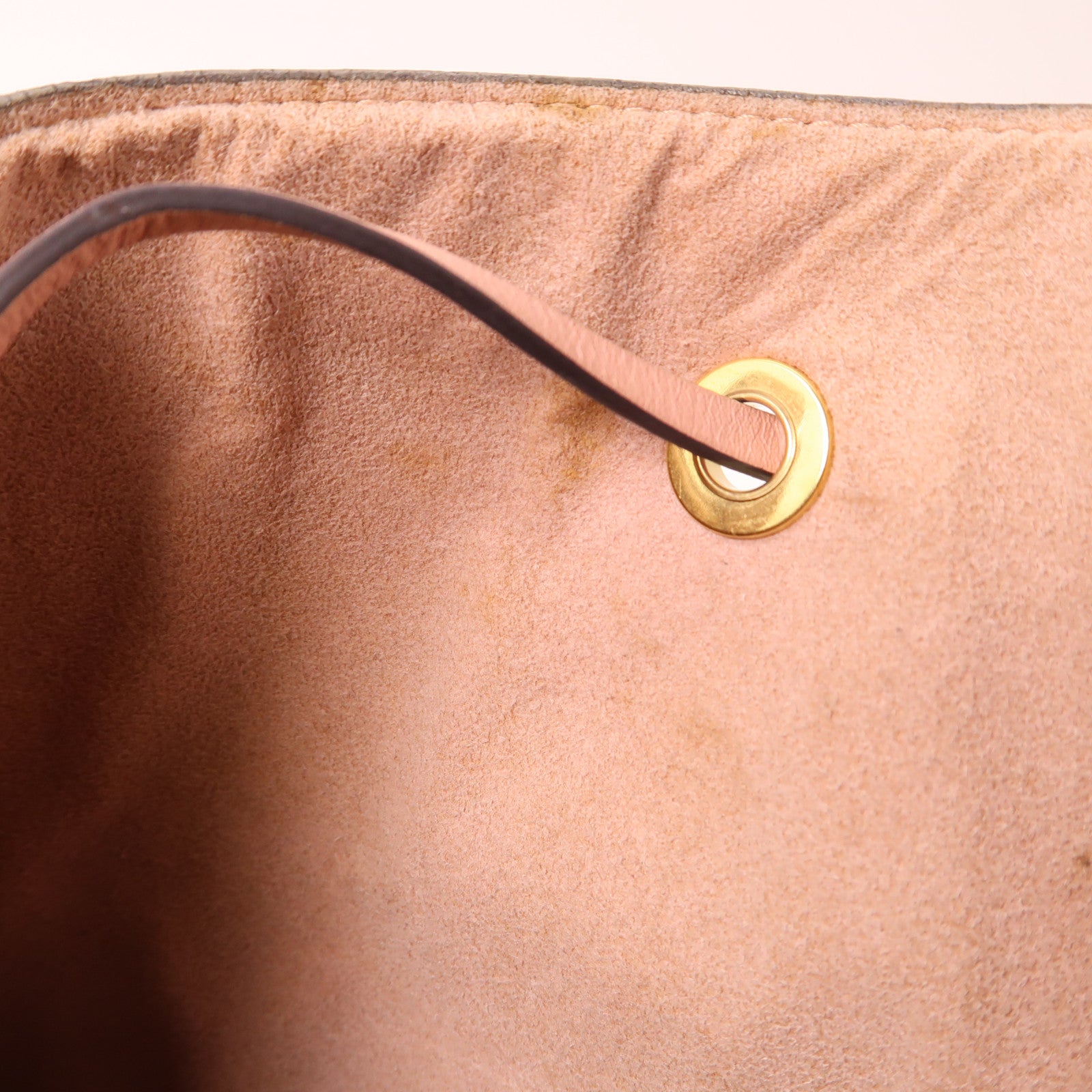 LOUIS VUITTON Monogram Neo Noe金扣手挽肩背兩用袋棕色/粉紅色