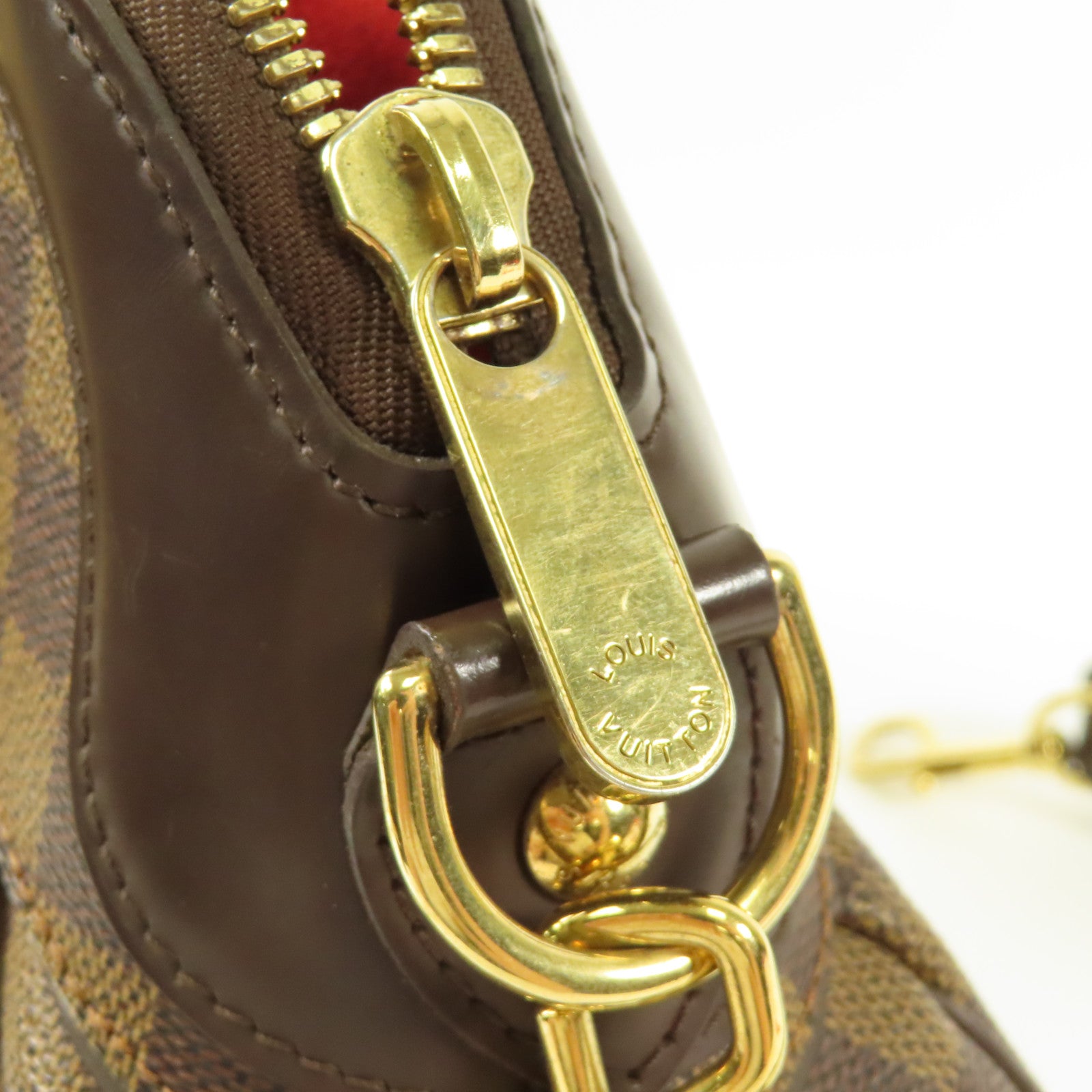 LOUIS VUITTON Damier Trevi金扣手挽肩背兩用袋