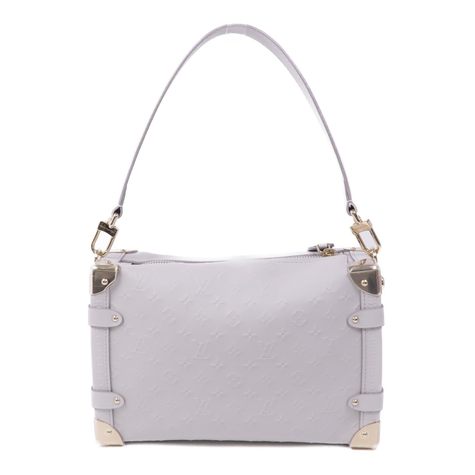 LOUIS VUITTON 牛皮皮革Side Trunk MM金扣手挽肩背兩用袋