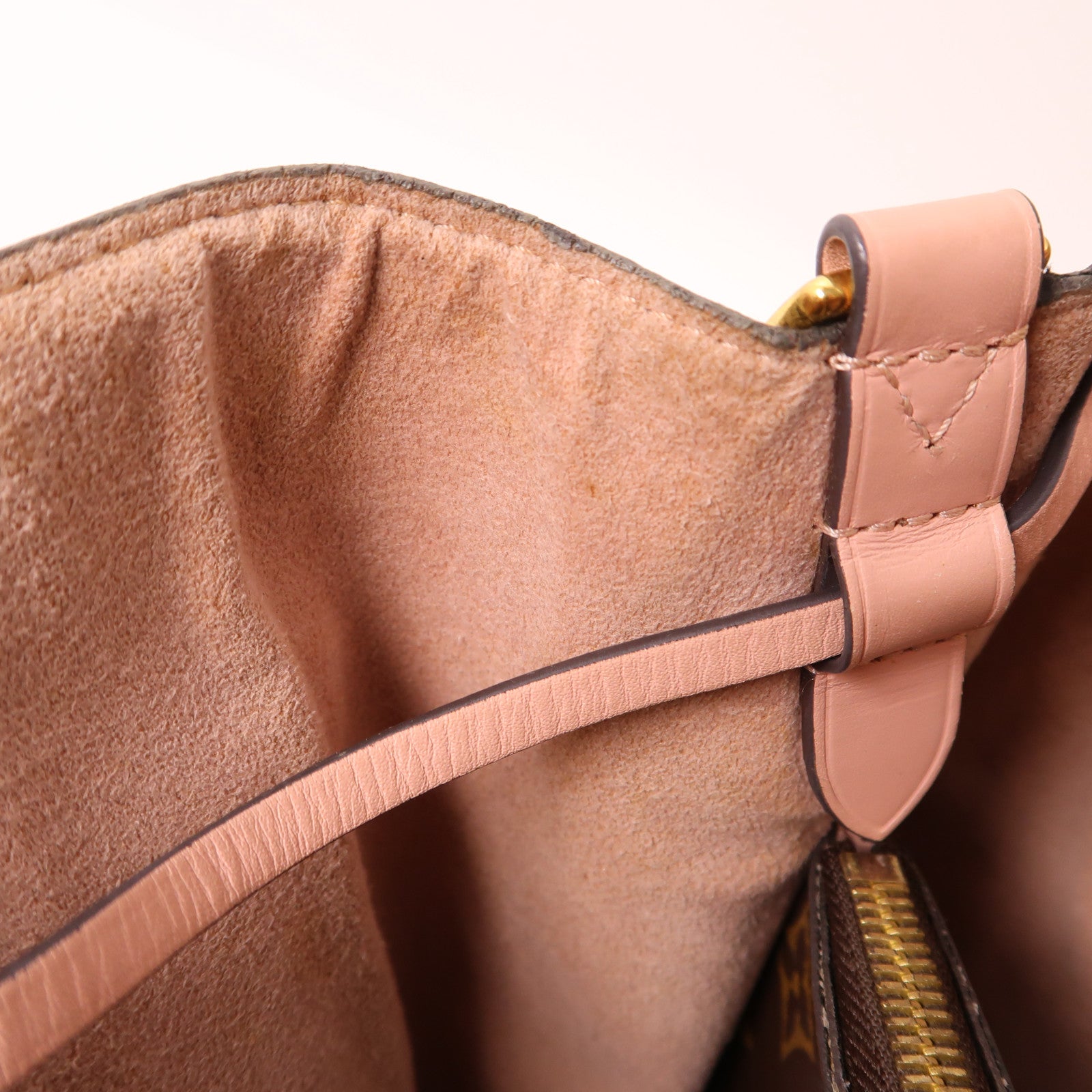 LOUIS VUITTON Monogram Neo Noe金扣手挽肩背兩用袋棕色/粉紅色