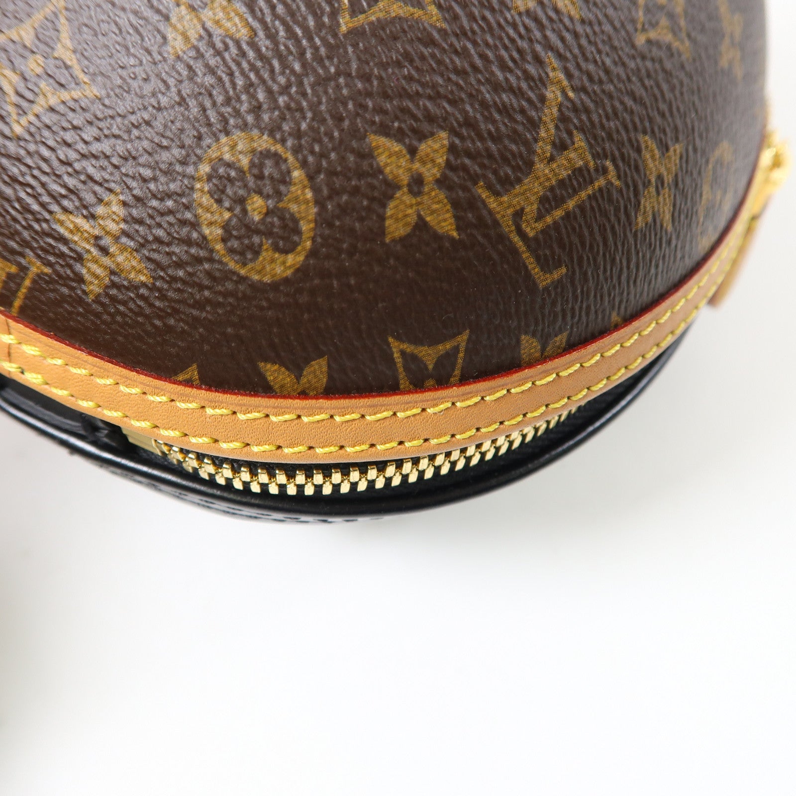 LOUIS VUITTON Monogram Egg Souple金扣手挽肩背兩用袋棕色/黑色