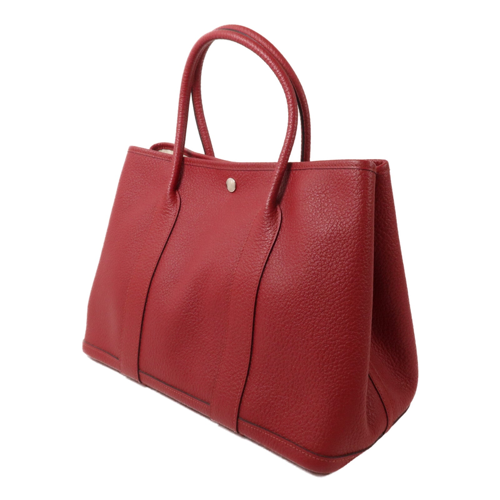 HERMES Negonda皮革Garden Party PM手挽袋Rouge Garance
