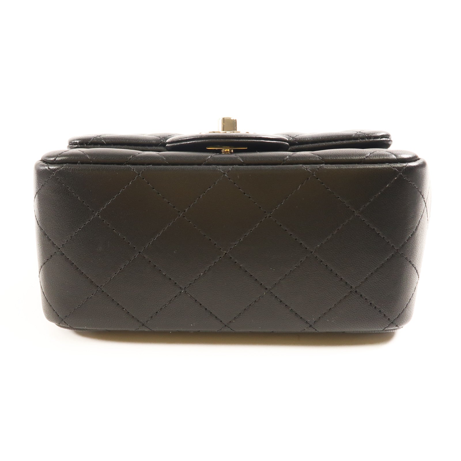 CHANEL 羊皮皮革Mini Classic 17銀扣鏈帶肩背袋