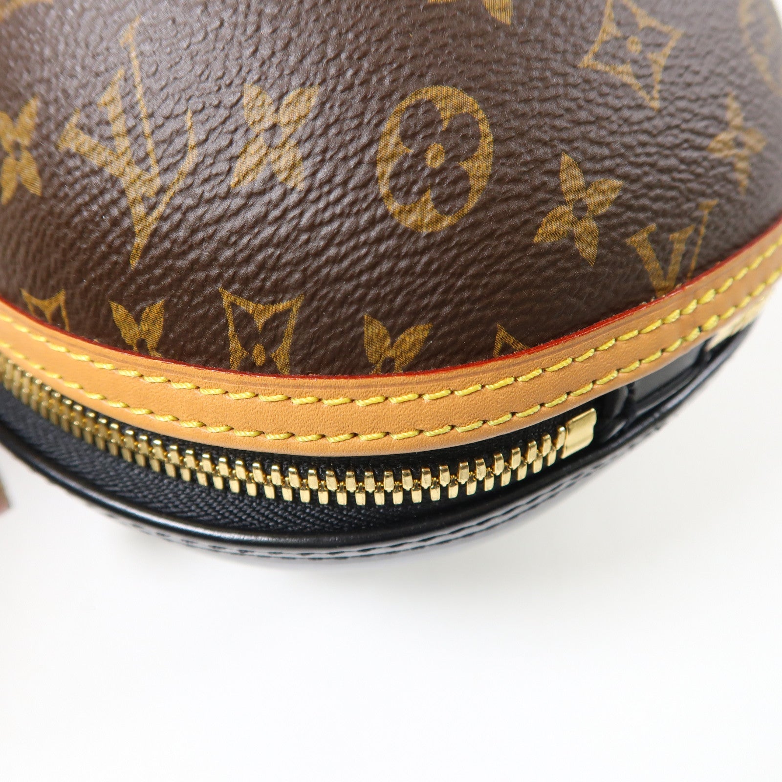 LOUIS VUITTON Monogram Egg Souple金扣手挽肩背兩用袋棕色/黑色