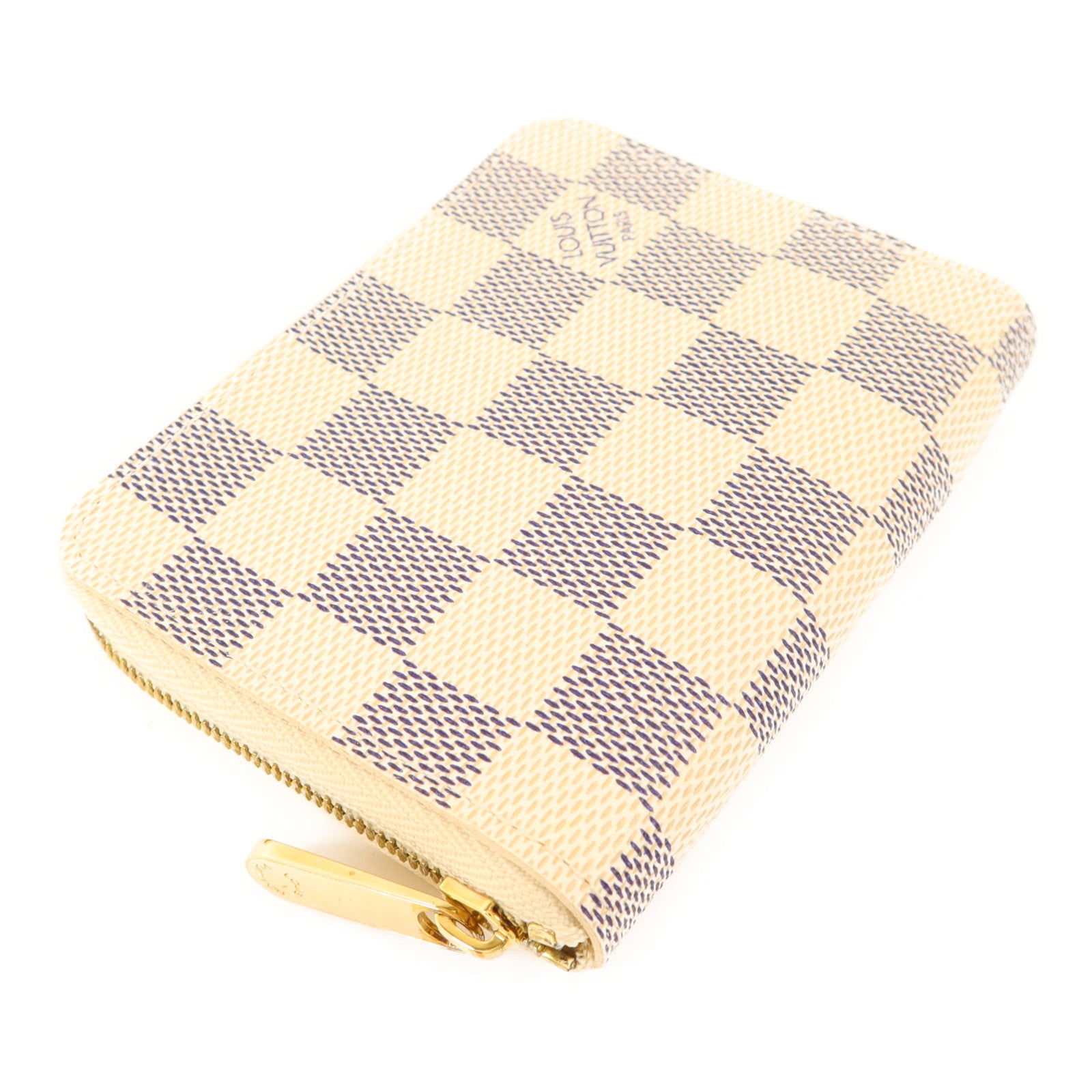 LOUIS VUITTON Damier Azur Coin Purse金扣零錢包