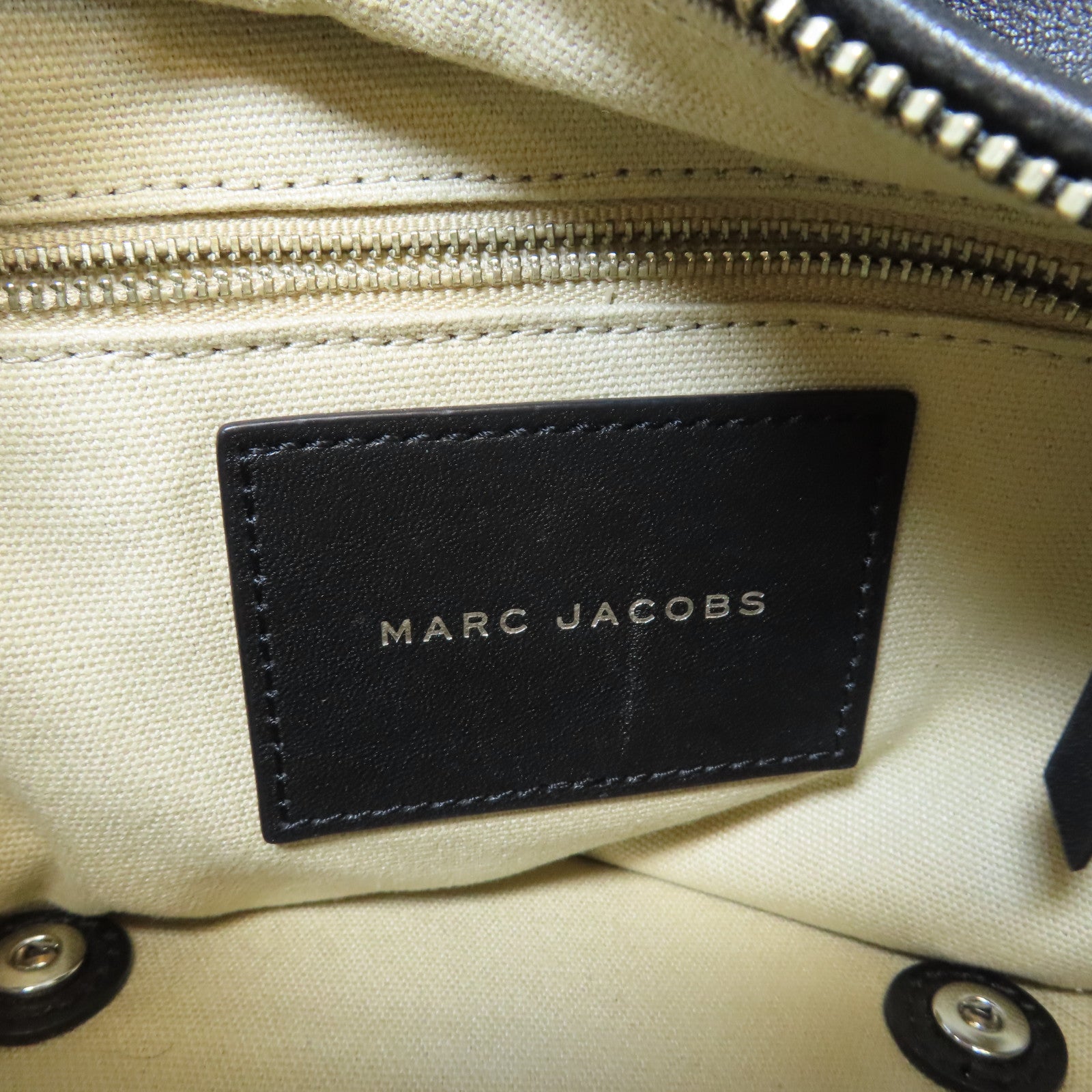 MARC JACOBS 【激減優惠】牛皮皮革2 Way Shoulder Bag銀扣手挽肩背兩用袋黑色