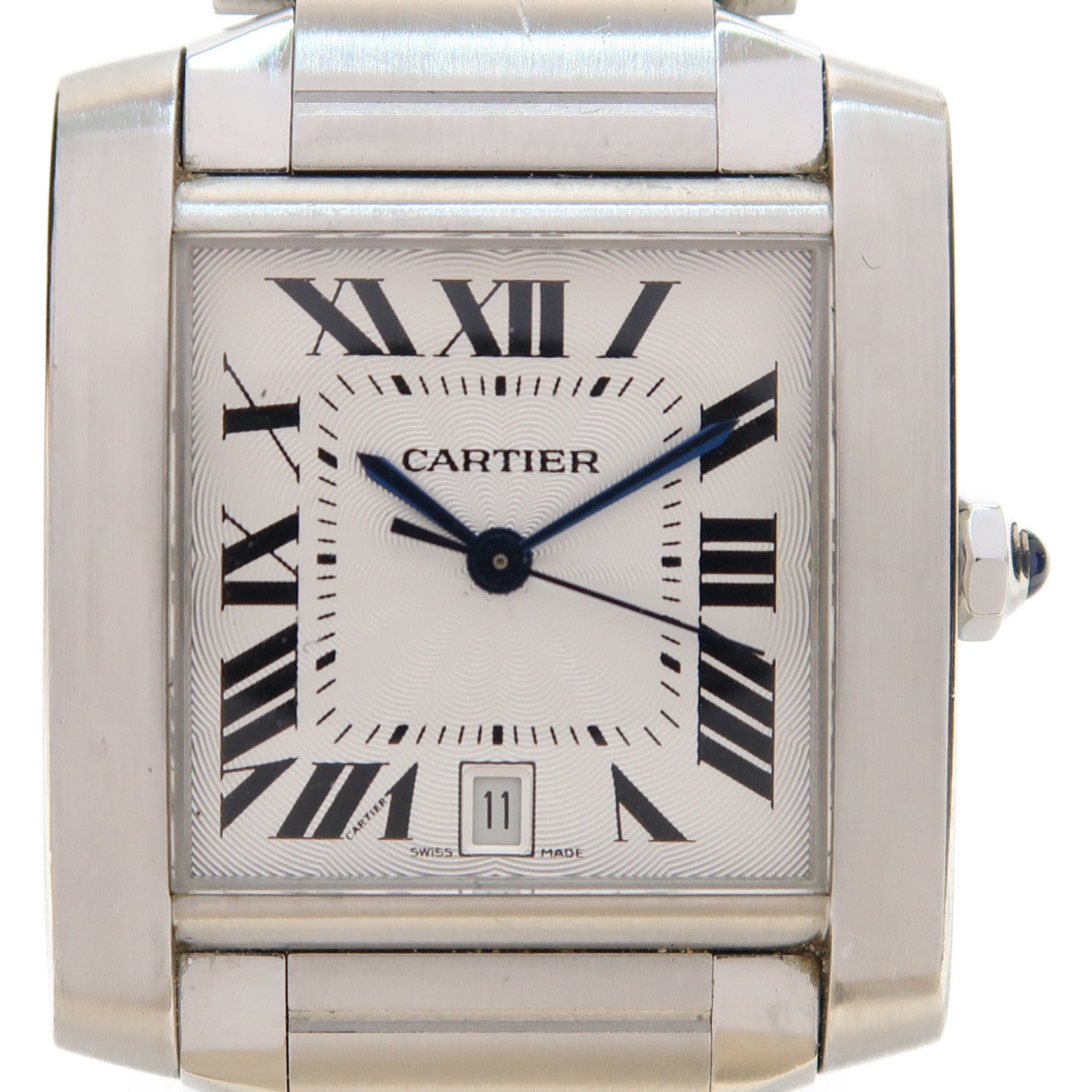 CARTIER Tank Francaise不鏽鋼手錶自動機芯銀色