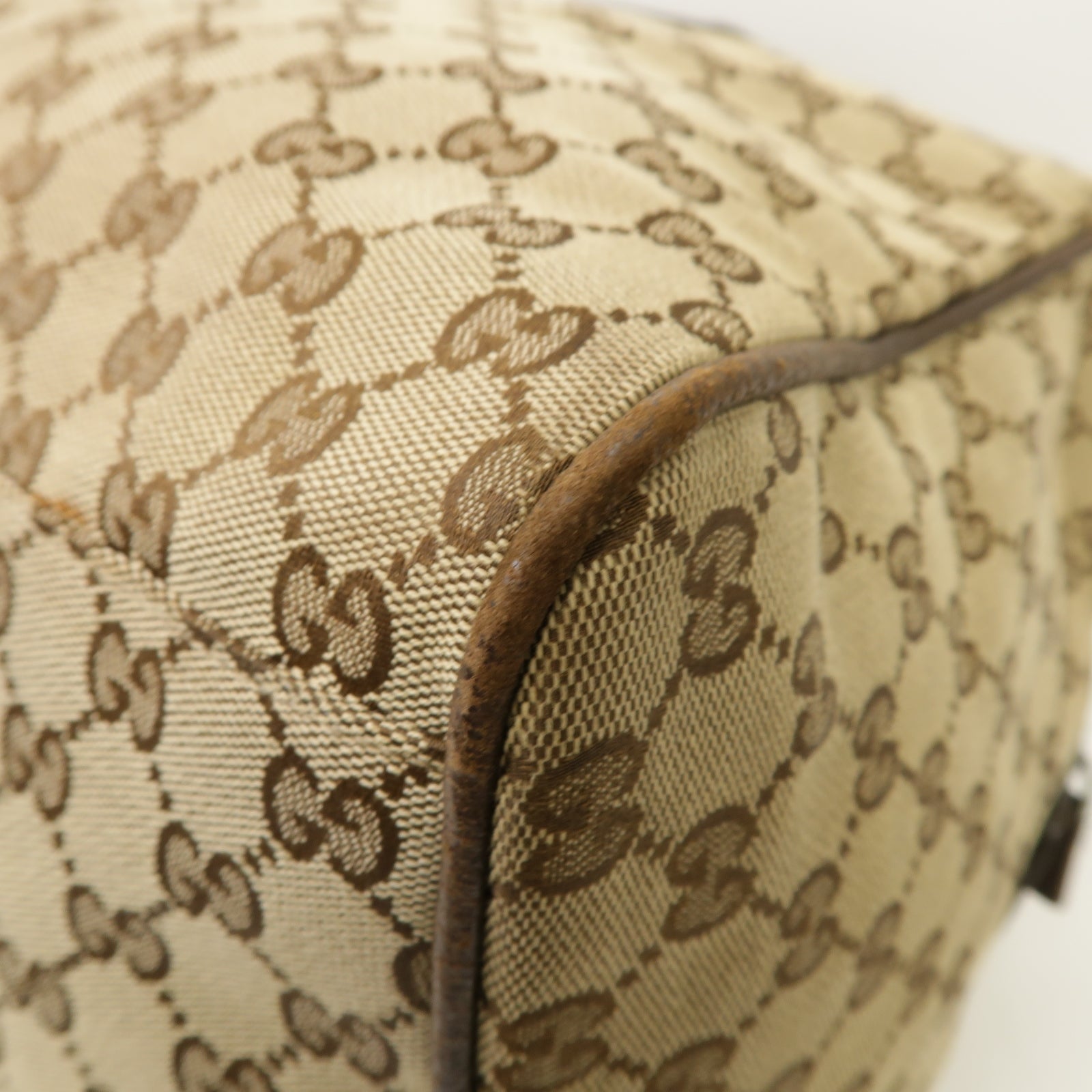GUCCI 帆布Boston Bag波士顿包棕色