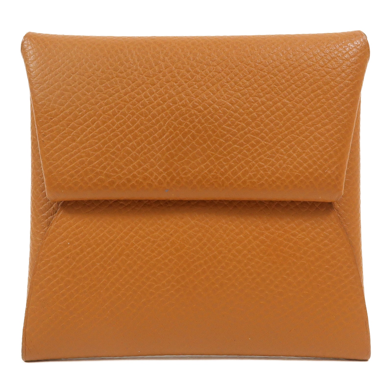 HERMES Epsom皮革Bastia零錢包Gold