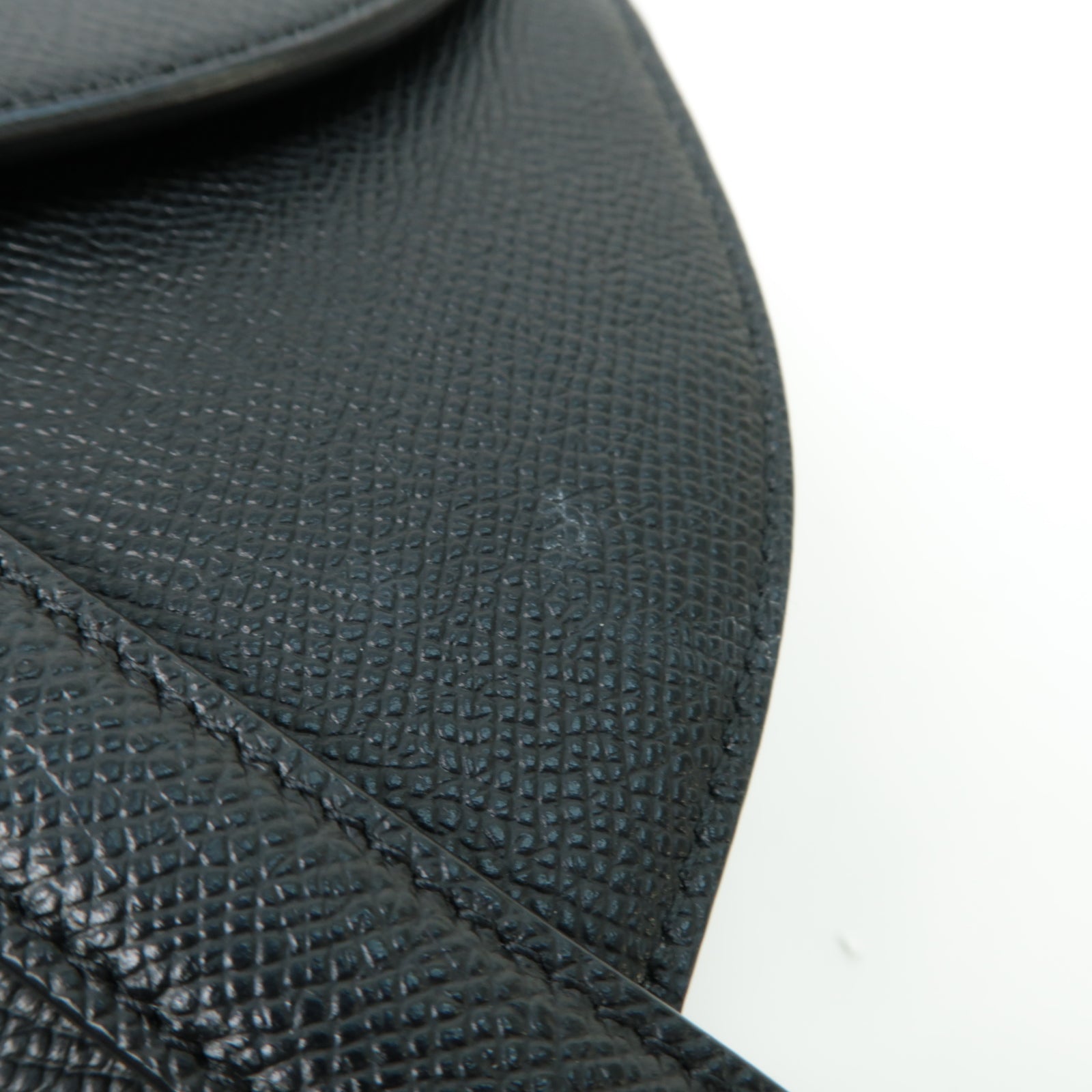 Dior 牛皮皮革Saddle Bag金扣手挽袋黒色