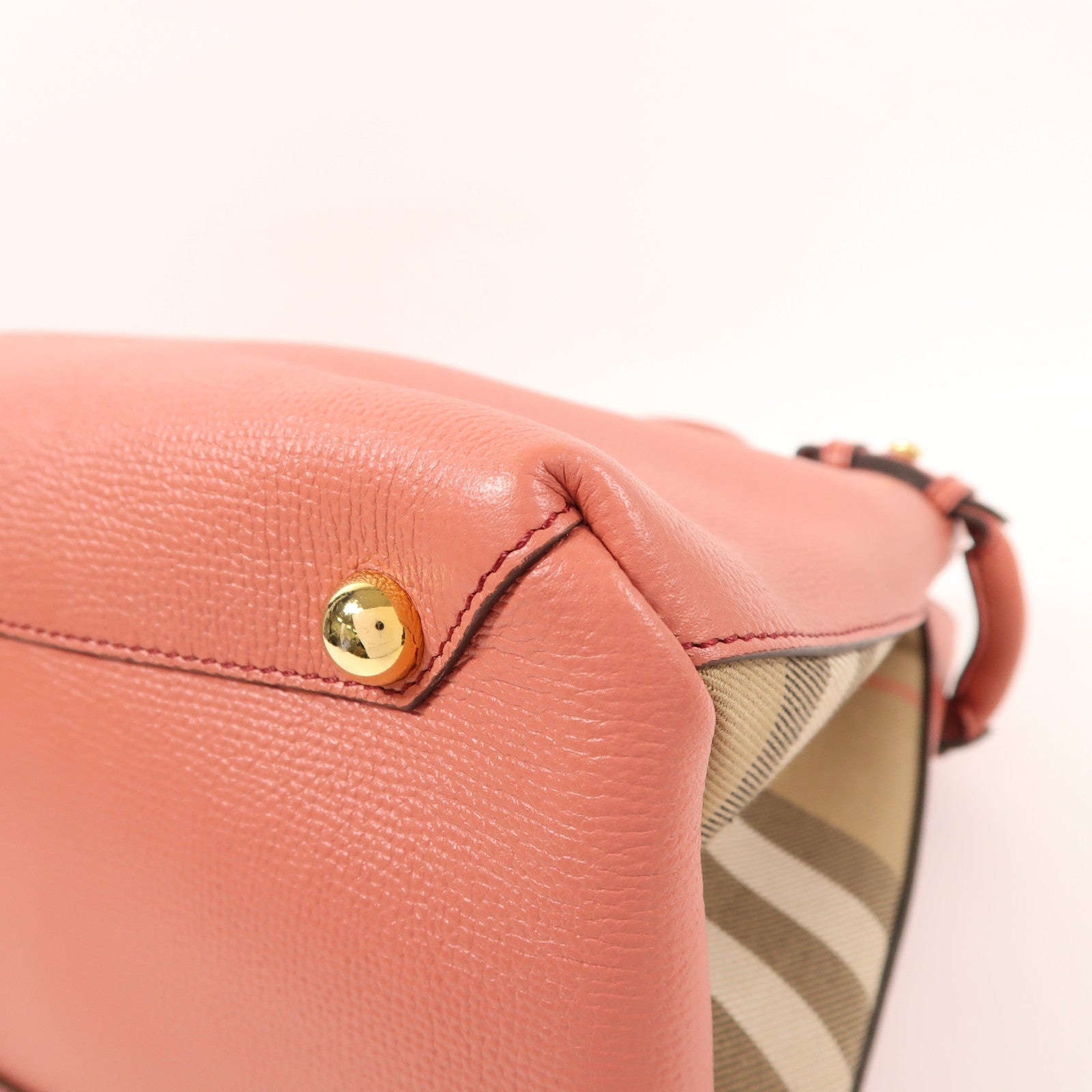 BURBERRY 牛皮皮革The Banner Bag金扣手挽肩背兩用袋