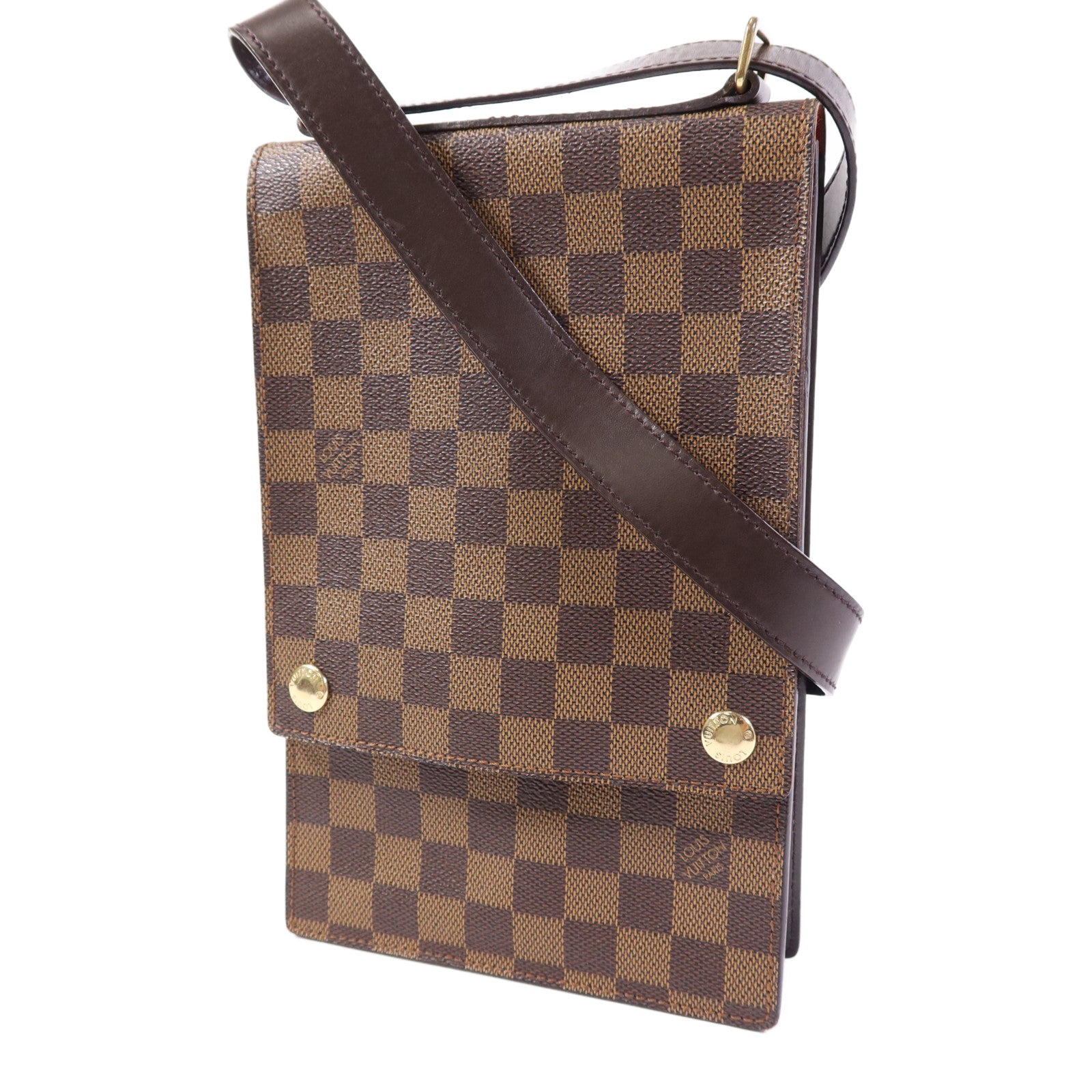 LOUIS VUITTON Damier Portobello金扣肩背袋