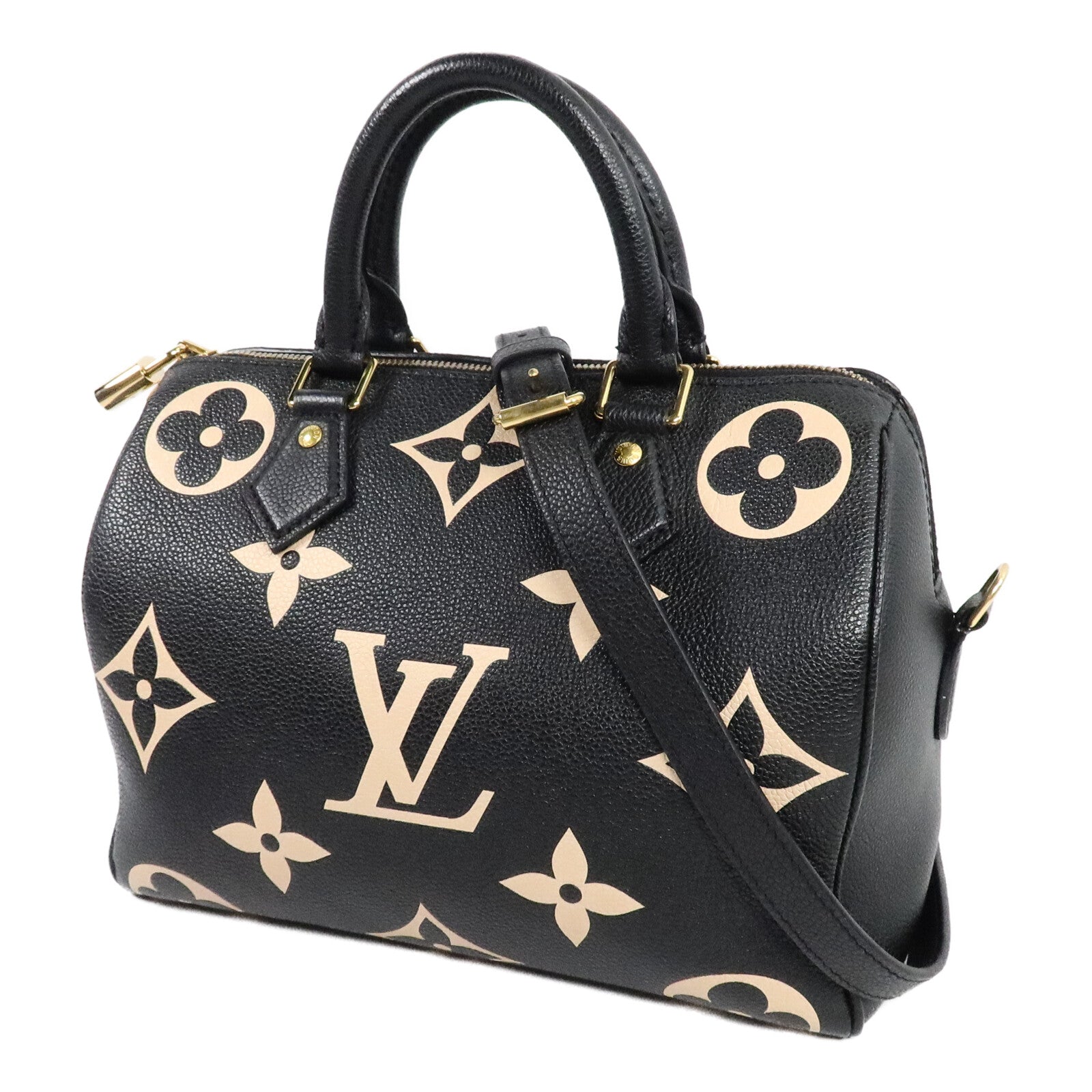 LOUIS VUITTON Monogram Empreinte Speedy Bandouliere 25手挽肩背兩用袋