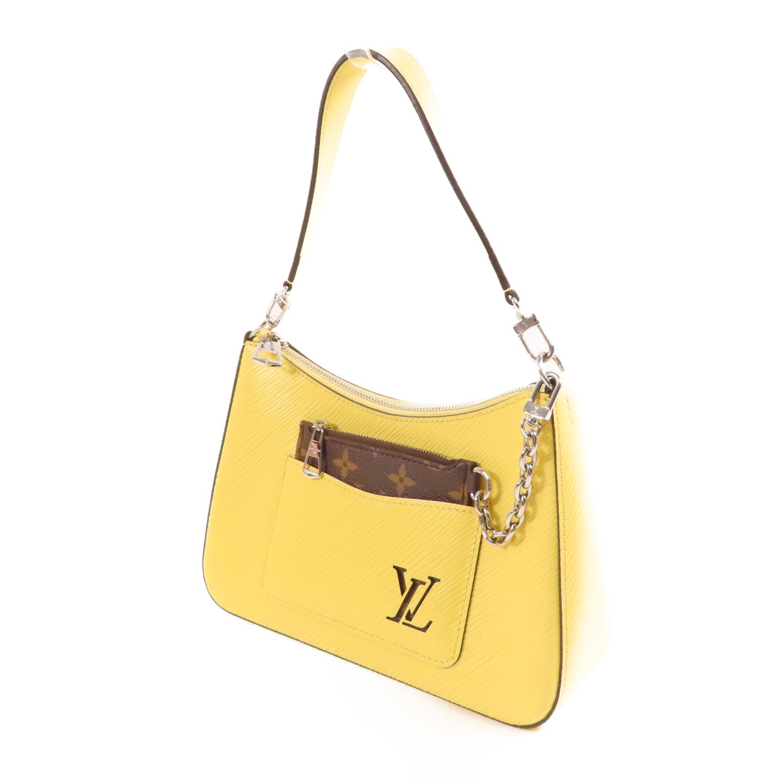 LOUIS VUITTON Epi Marelle銀扣手挽肩背兩用袋