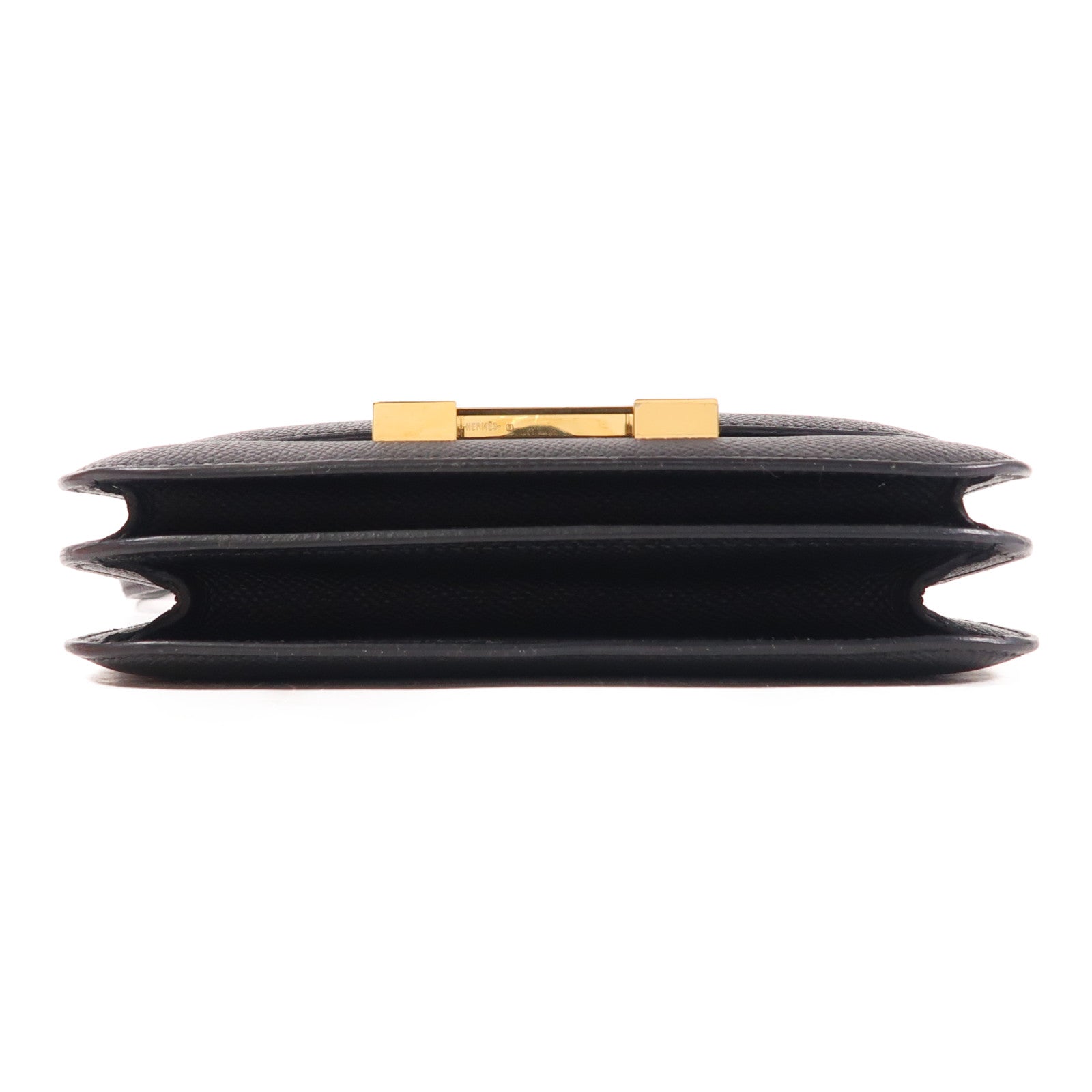 HERMES Epsom皮革Constance Mini肩背袋Noir Black