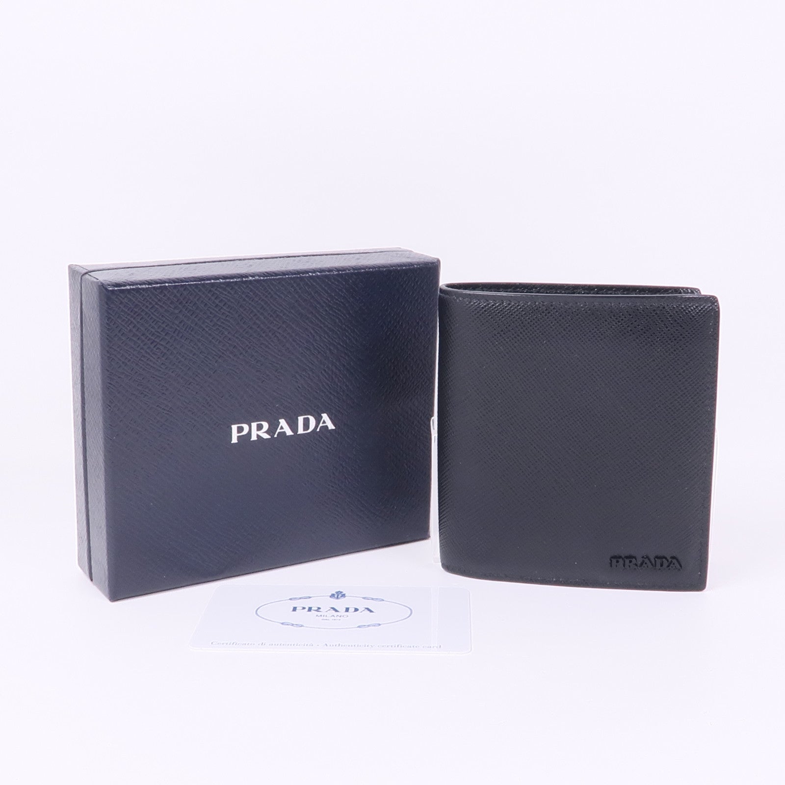 PRADA Saffiano Multic皮革Bifold Wallet錢包