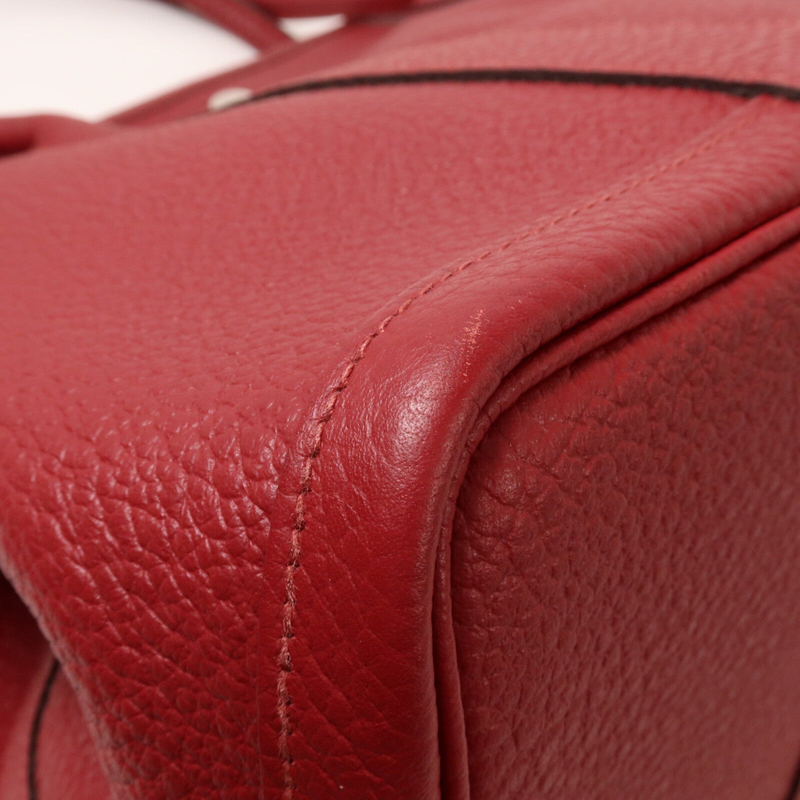 HERMES Negonda皮革Garden Party PM手挽袋Rouge Garance