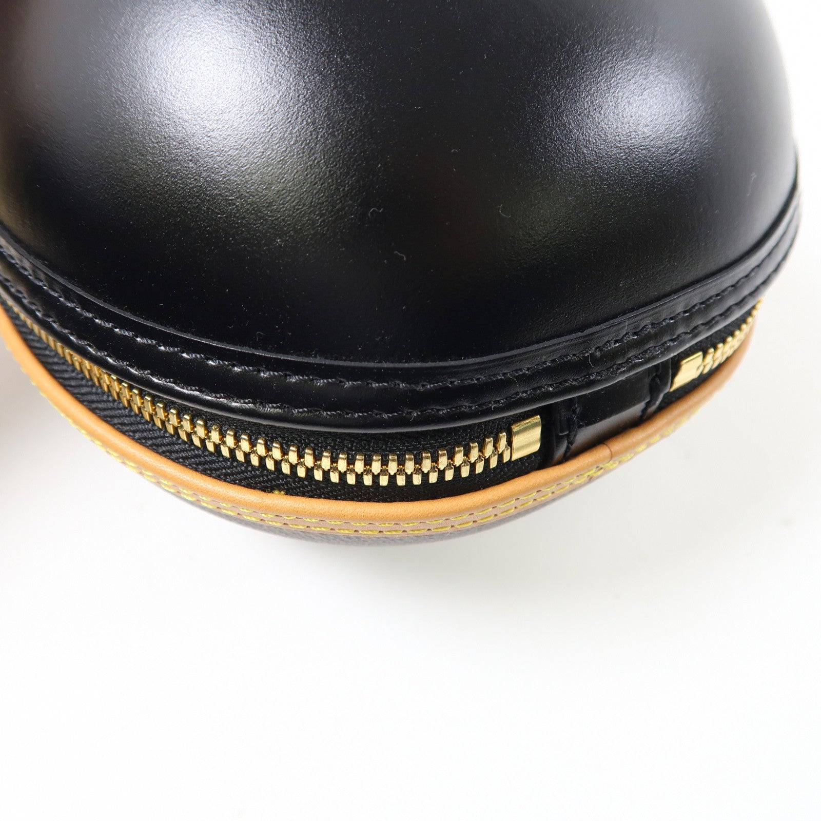 LOUIS VUITTON Monogram Egg Souple金扣手挽肩背兩用袋棕色/黑色