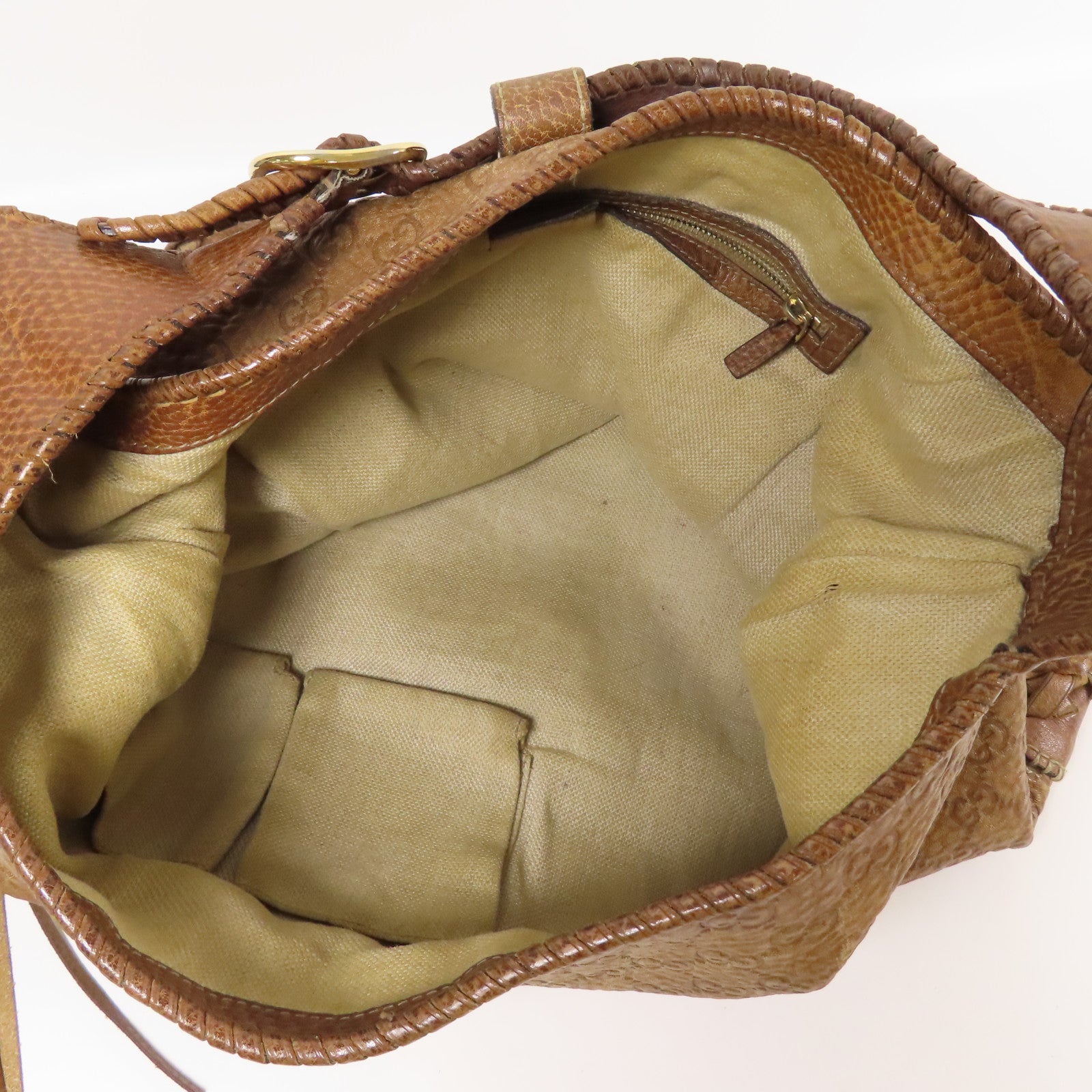 GUCCI 皮革Shoulder Bag金扣手挽肩背兩用袋