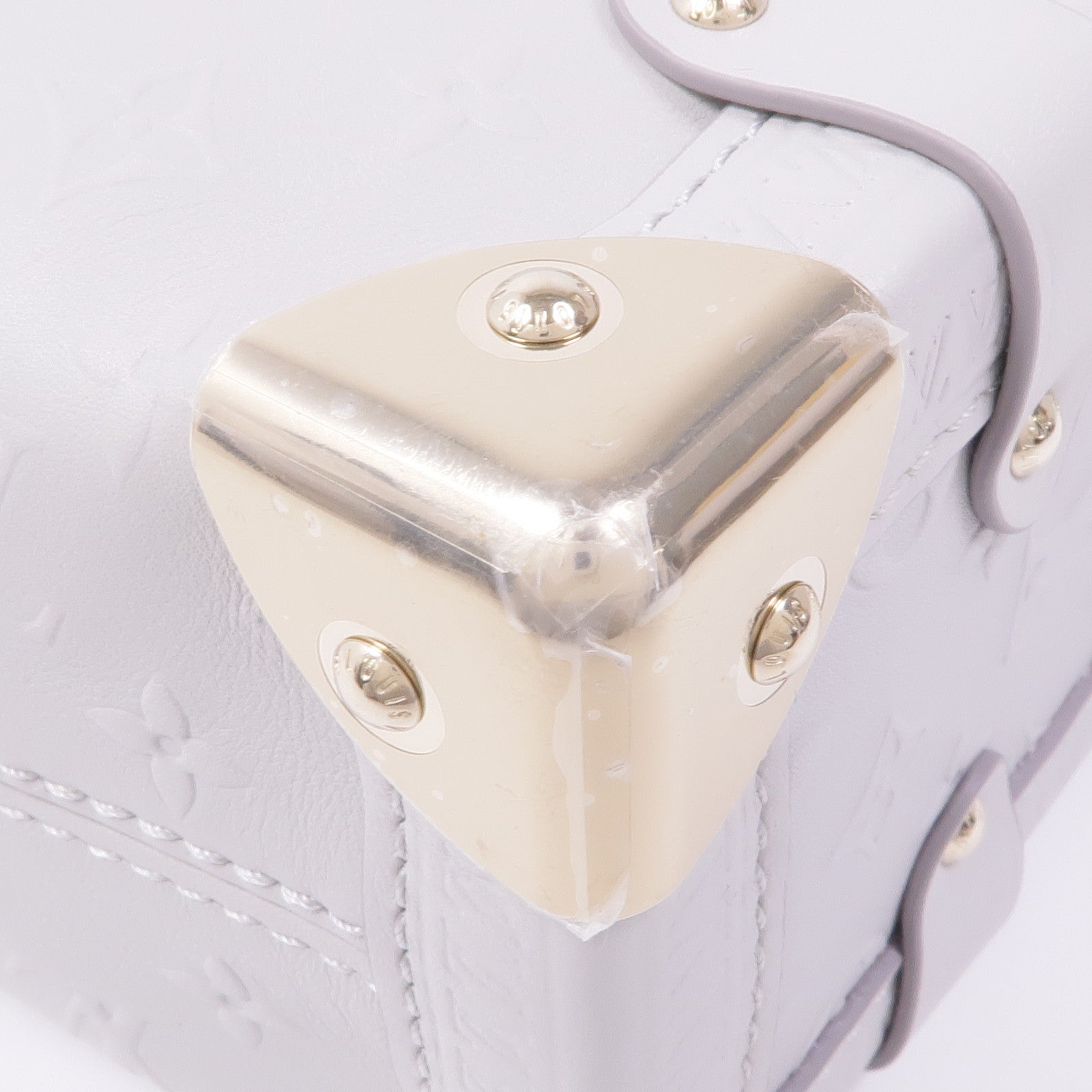 LOUIS VUITTON 牛皮皮革Side Trunk MM金扣手挽肩背兩用袋
