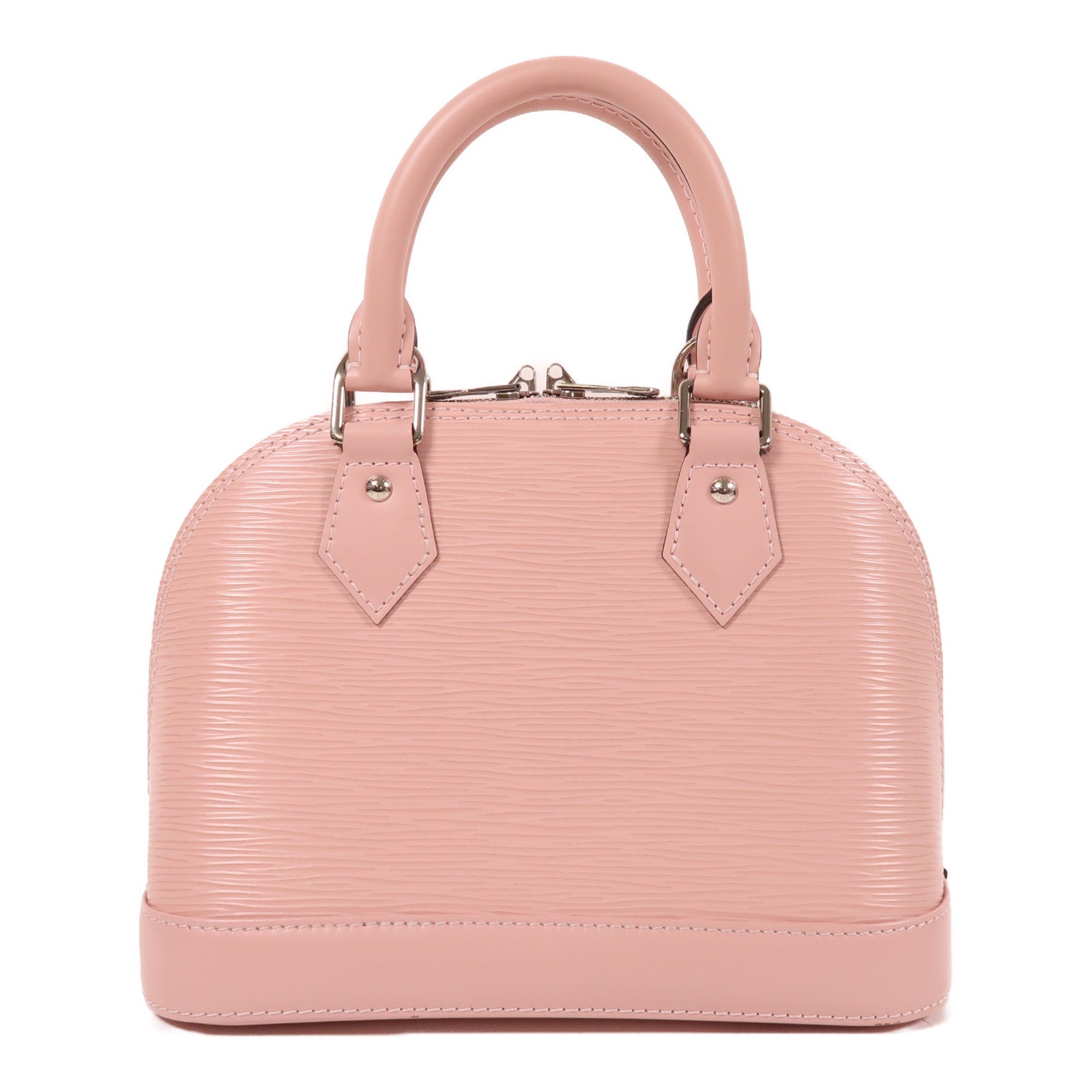 LOUIS VUITTON Epi Alma BB銀扣手挽肩背兩用袋粉紅色