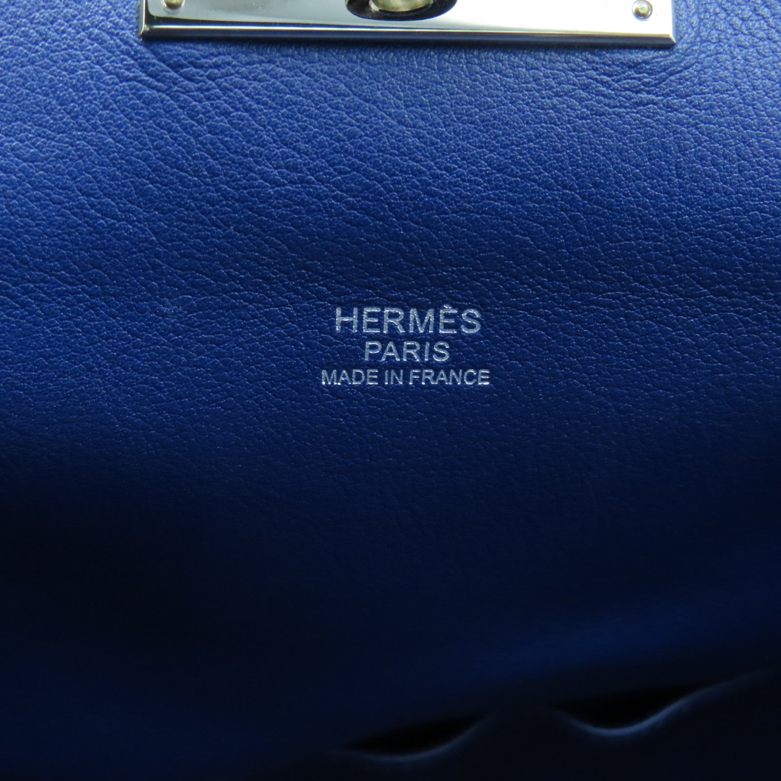 HERMES 【激減優惠】Swift皮革ToolBox 26銀扣手挽肩背兩用袋藍色
