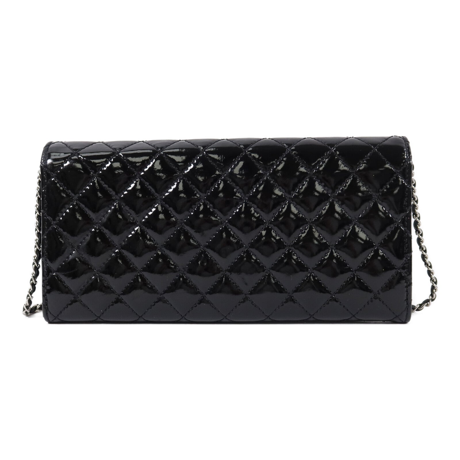 CHANEL 漆皮皮革Classic East West鏈帶肩背袋