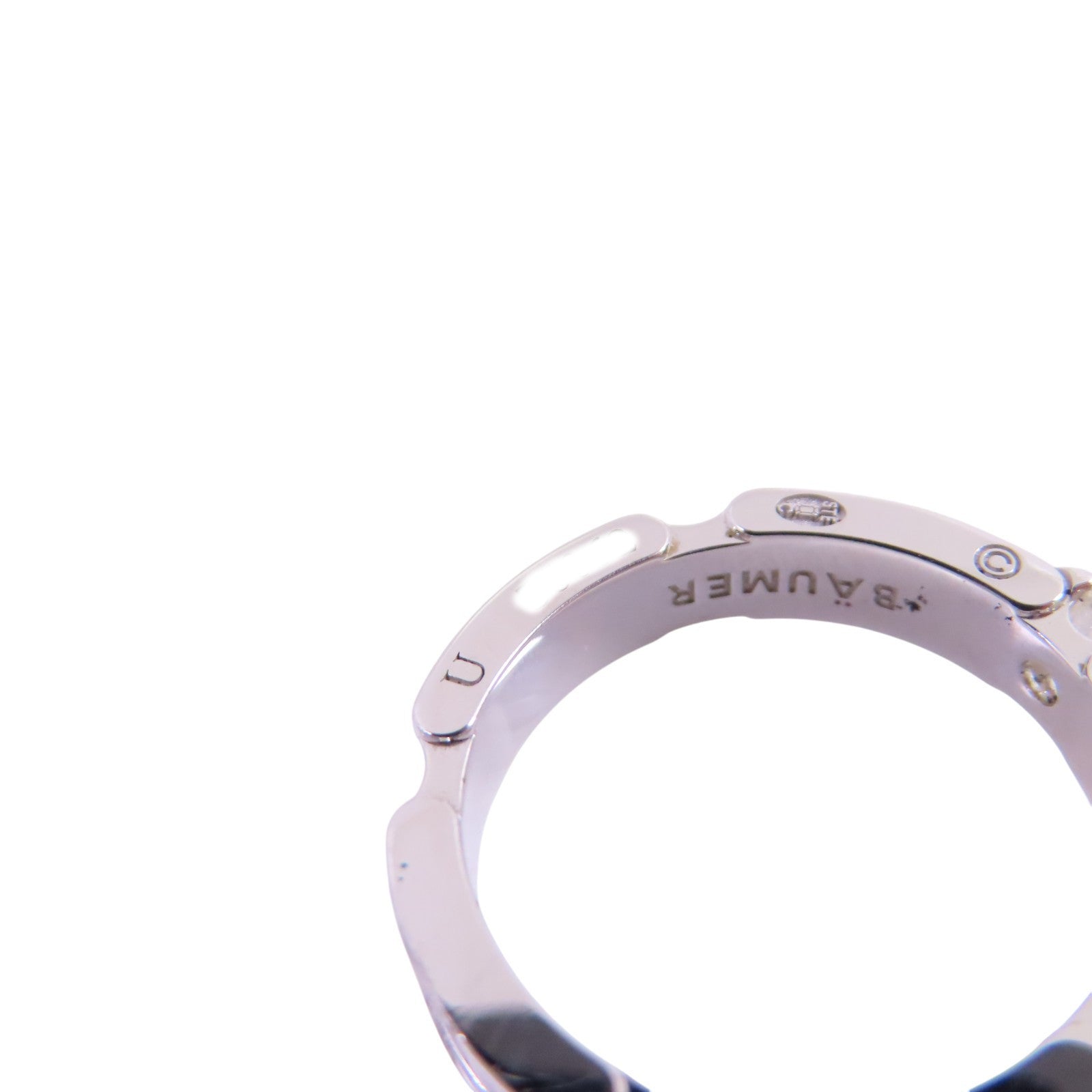 CHANEL 18K白金/陶瓷Diamond Ultra Ring戒指#51/US#5.25