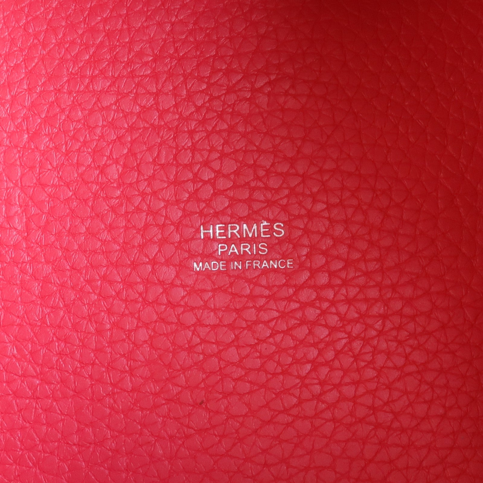 HERMES Clemence皮革Picotin PM銀扣手挽袋Rose Extreme