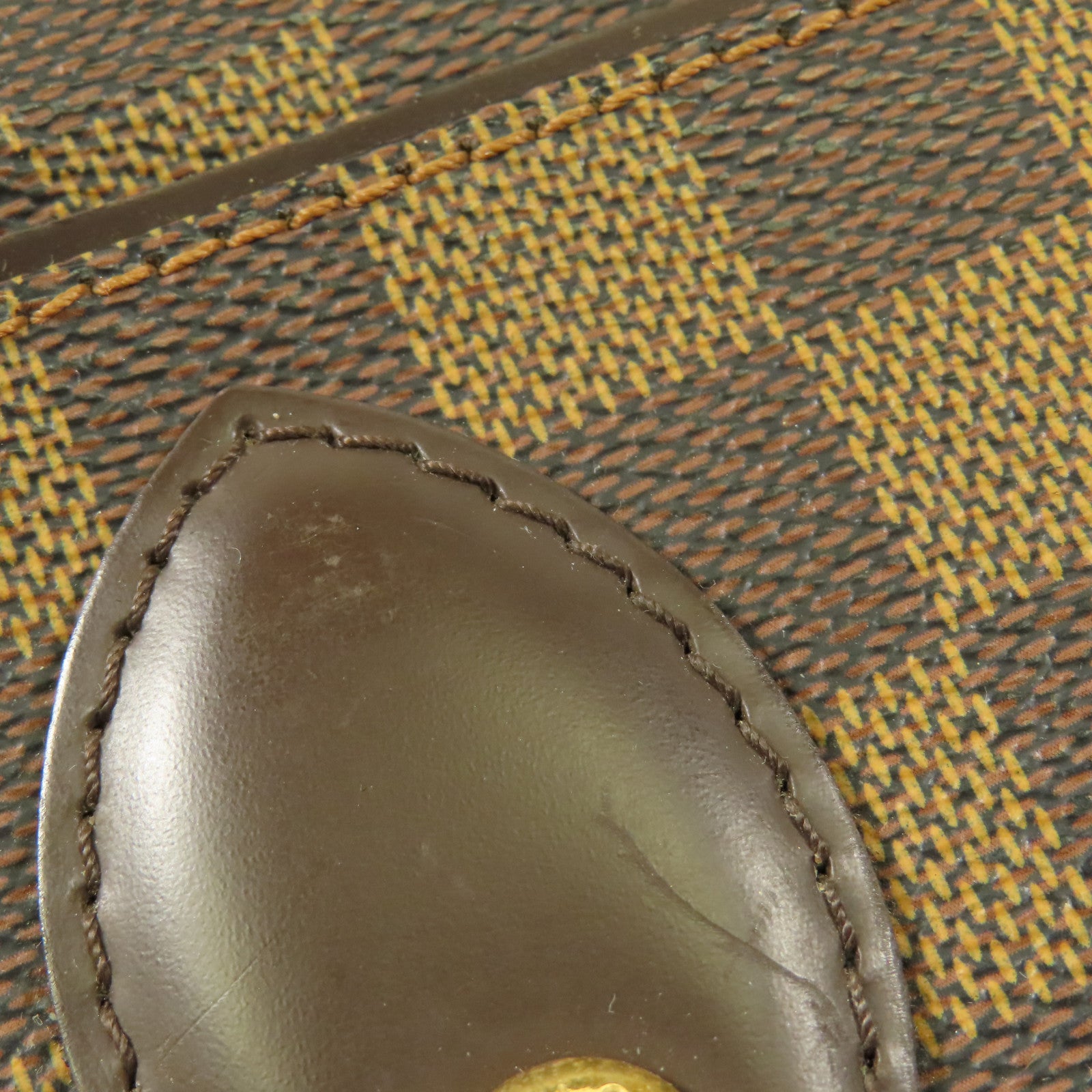 LOUIS VUITTON Damier Trevi金扣手挽肩背兩用袋