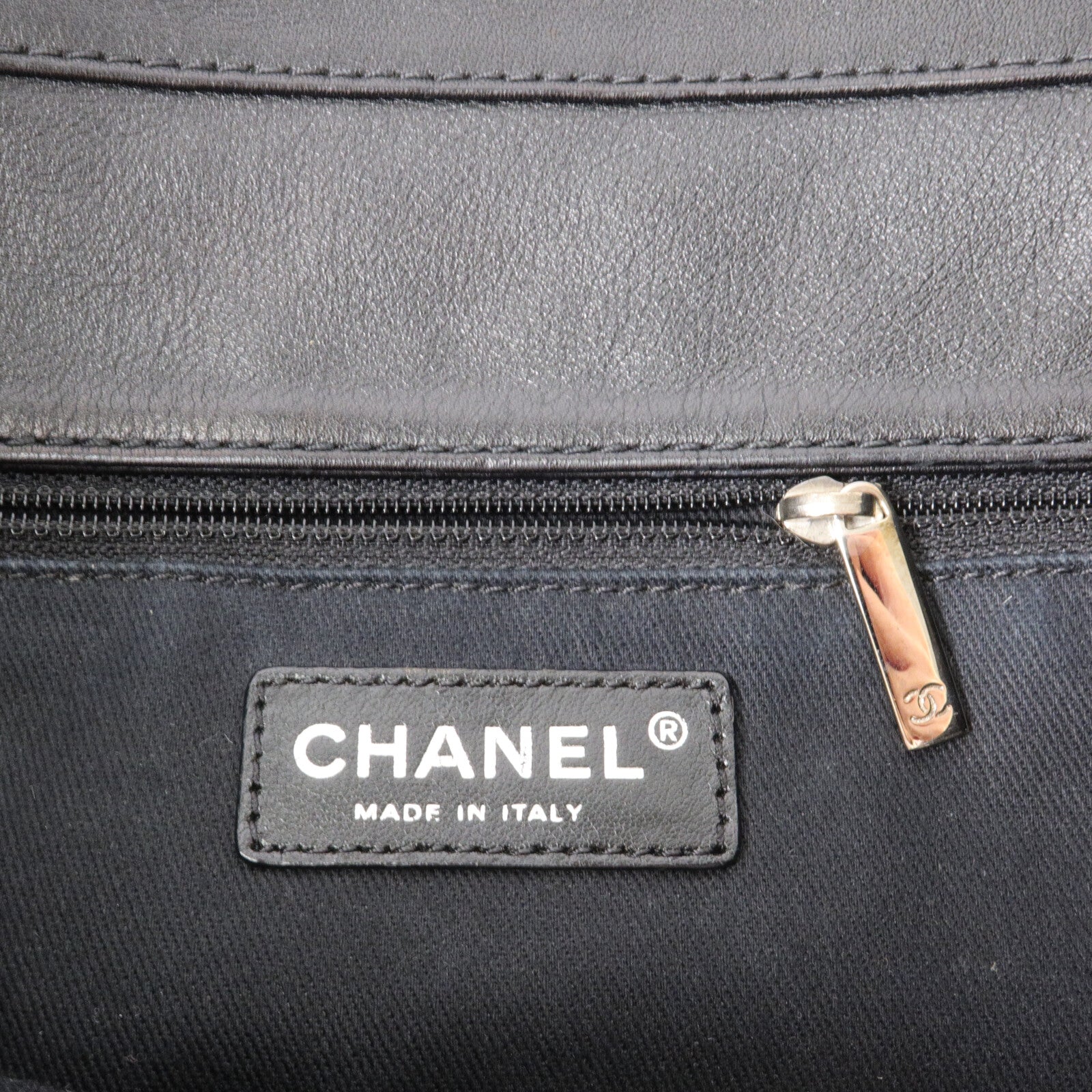 CHANEL 牛皮皮革Tote Bag鏈帶肩背袋