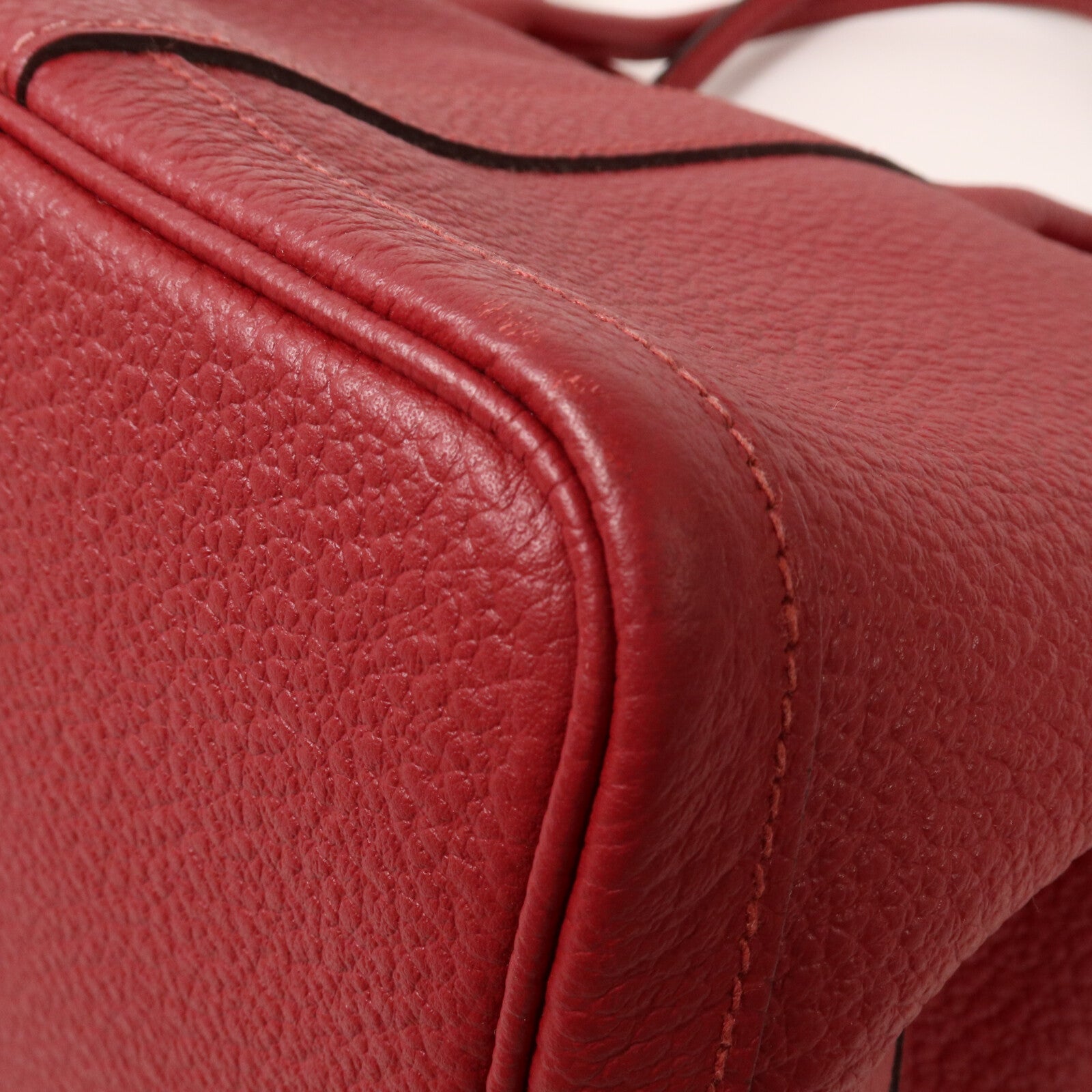 HERMES Negonda皮革Garden Party PM手挽袋Rouge Garance