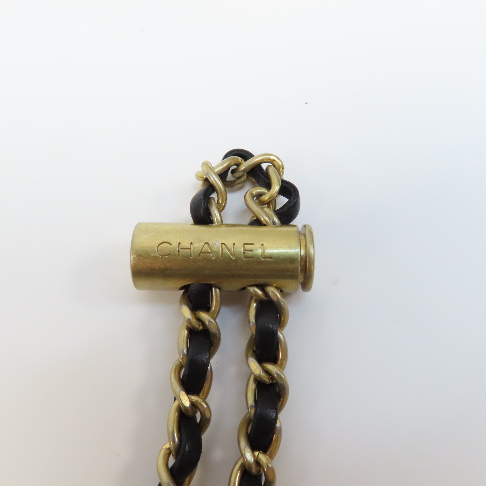CHANEL 菱格牛皮皮革Flap Waist Bag金扣腰包黑色