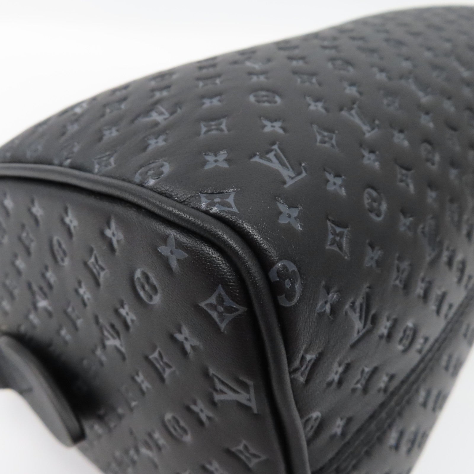 LOUIS VUITTON Nanogram Speedy Bandouliere 20金扣手挽肩背兩用袋黑色