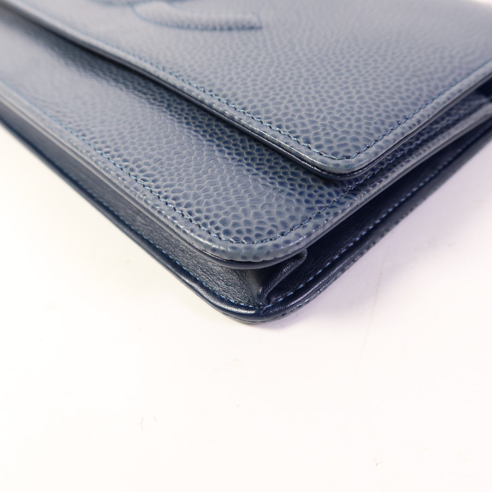 CHANEL 牛皮皮革WOC Wallet On Chain銀扣鏈帶肩背袋