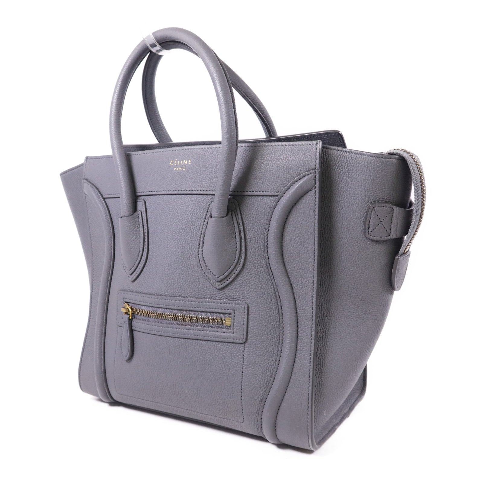 CELINE 牛皮皮革Micro Luggage金扣手挽袋