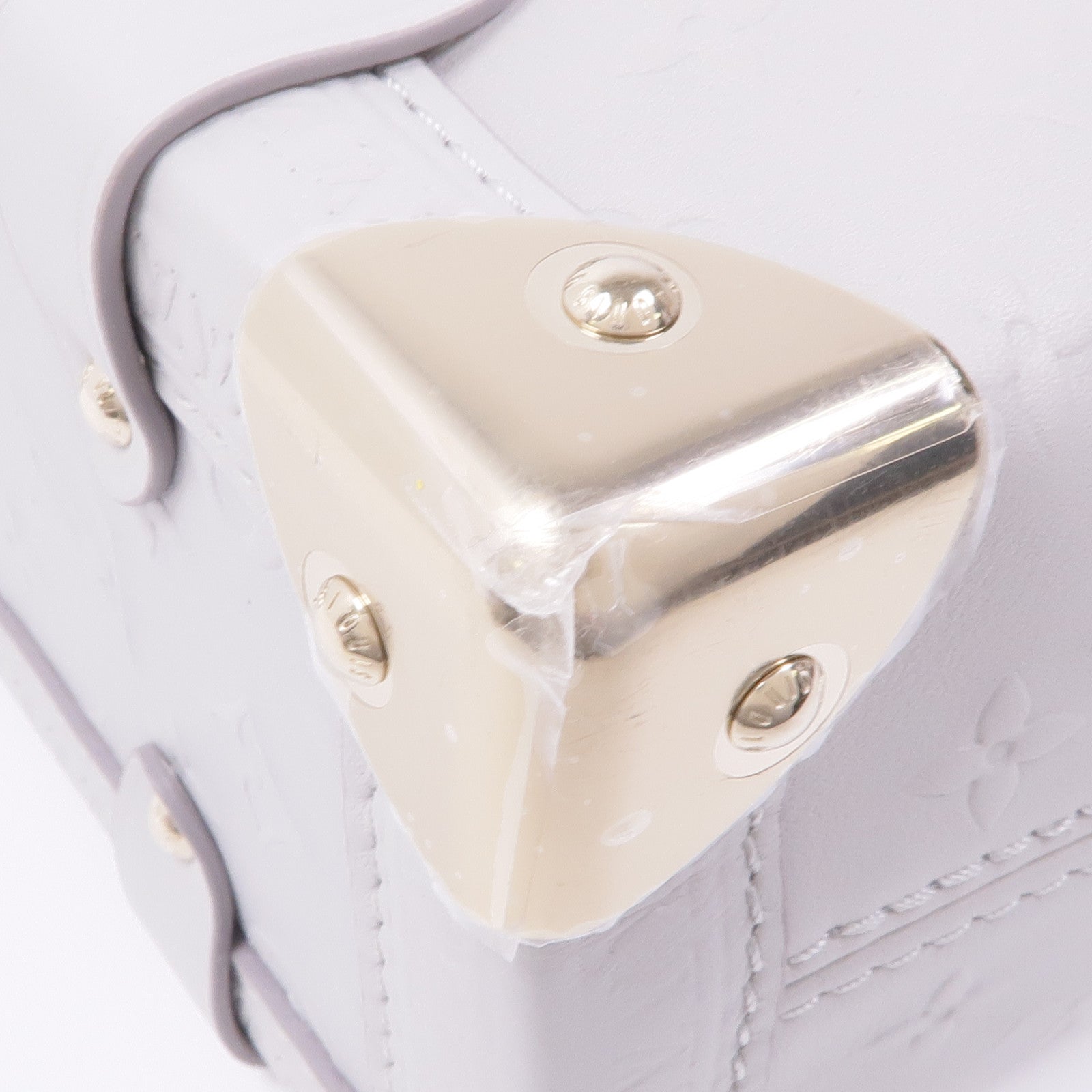 LOUIS VUITTON 牛皮皮革Side Trunk MM金扣手挽肩背兩用袋