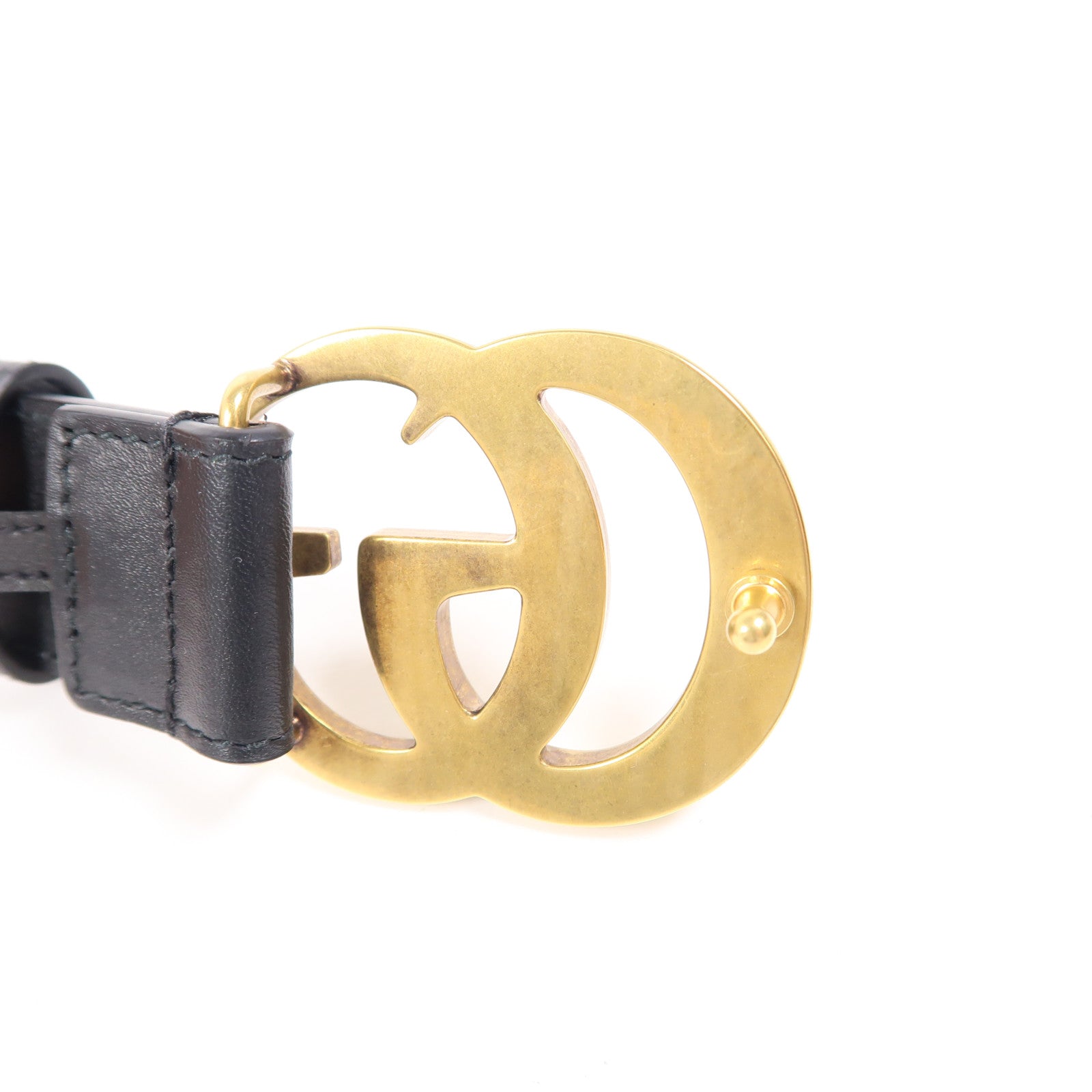 GUCCI 牛皮皮革Belt金扣皮帶
