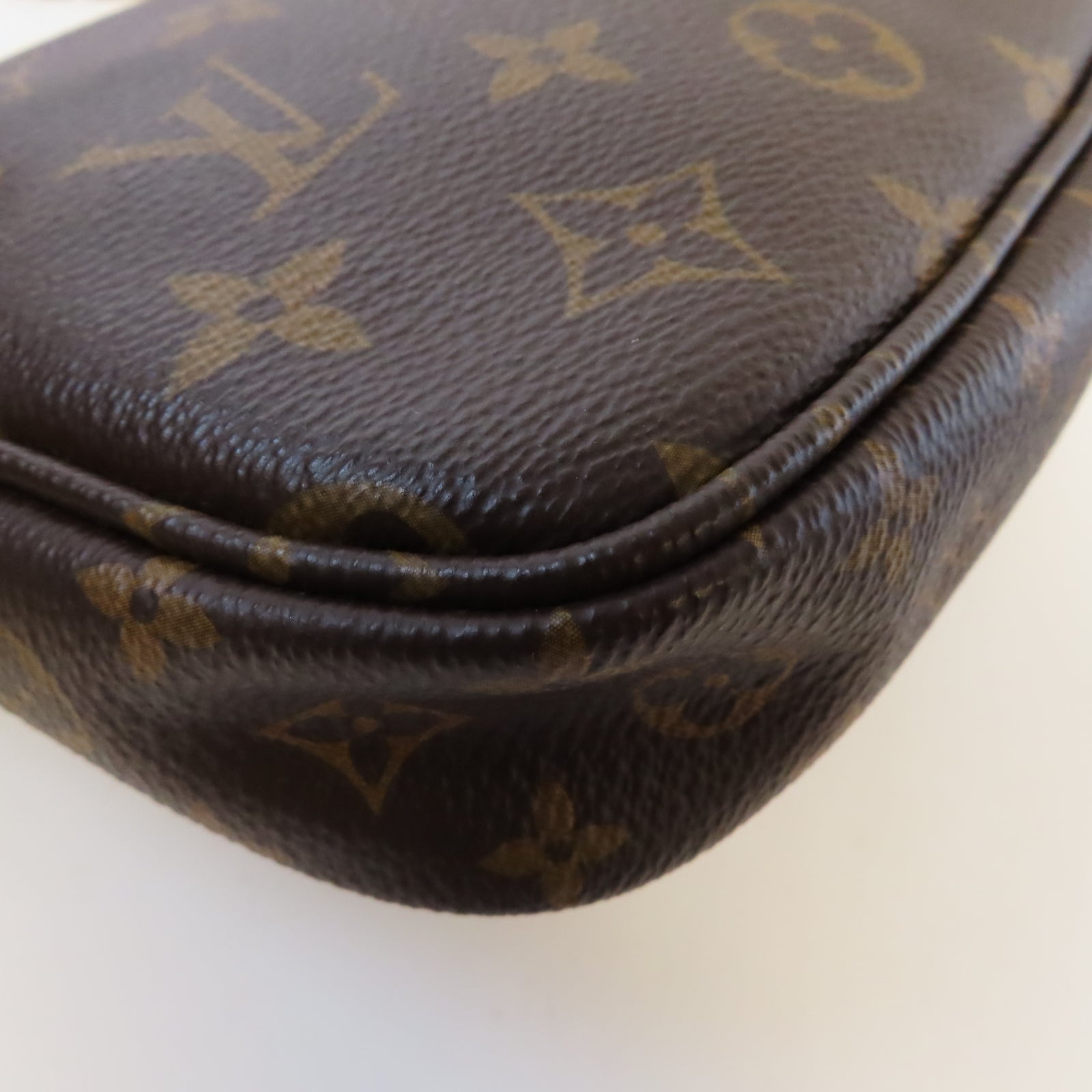 LOUIS VUITTON Monogram Multi Pochette Accessories金扣鏈帶手挽肩背兩用袋啡色/粉紅色