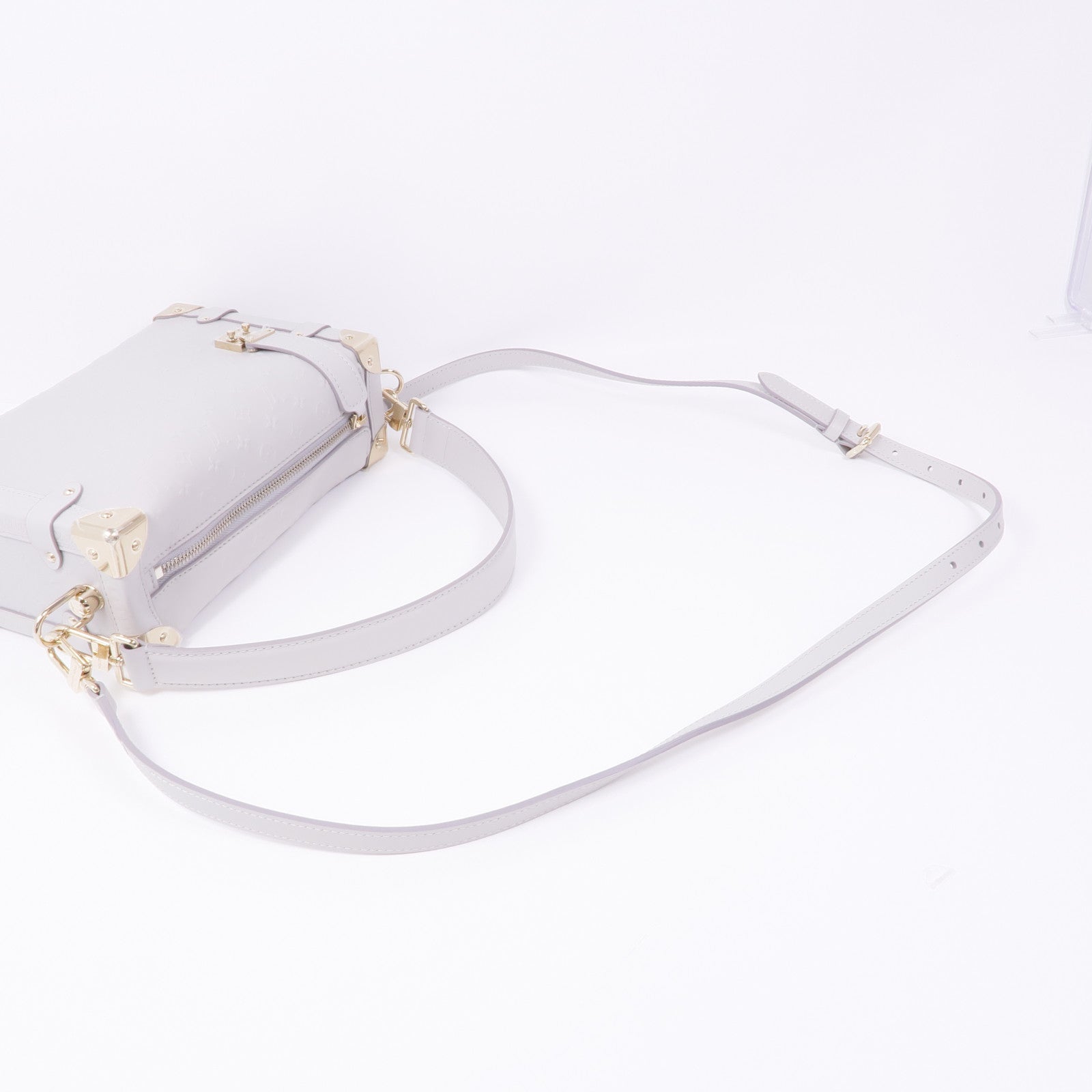 LOUIS VUITTON 牛皮皮革Side Trunk MM金扣手挽肩背兩用袋