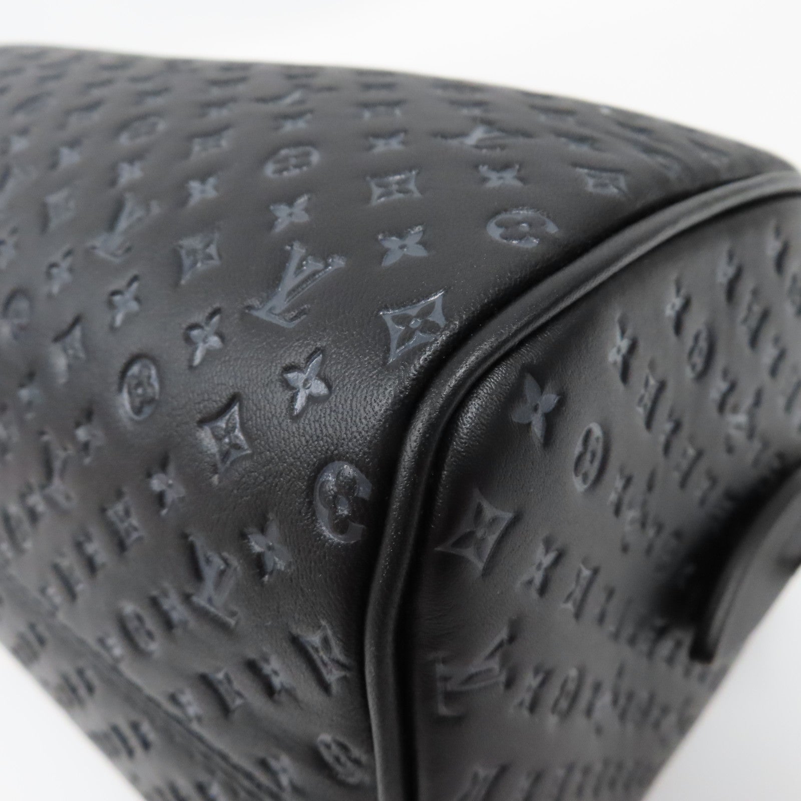LOUIS VUITTON Nanogram Speedy Bandouliere 20金扣手挽肩背兩用袋黑色