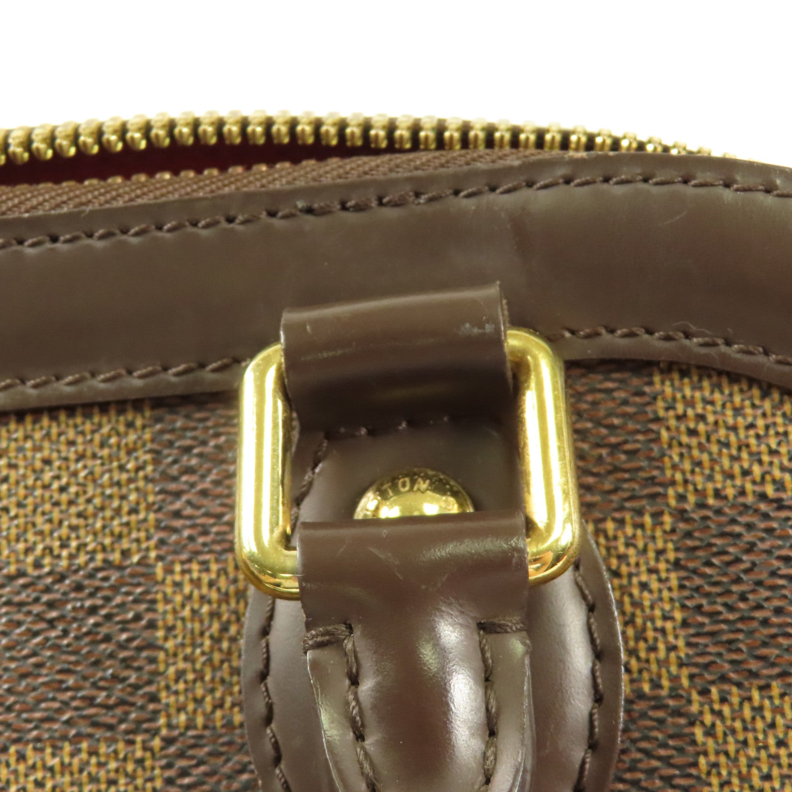 LOUIS VUITTON Damier Trevi金扣手挽肩背兩用袋