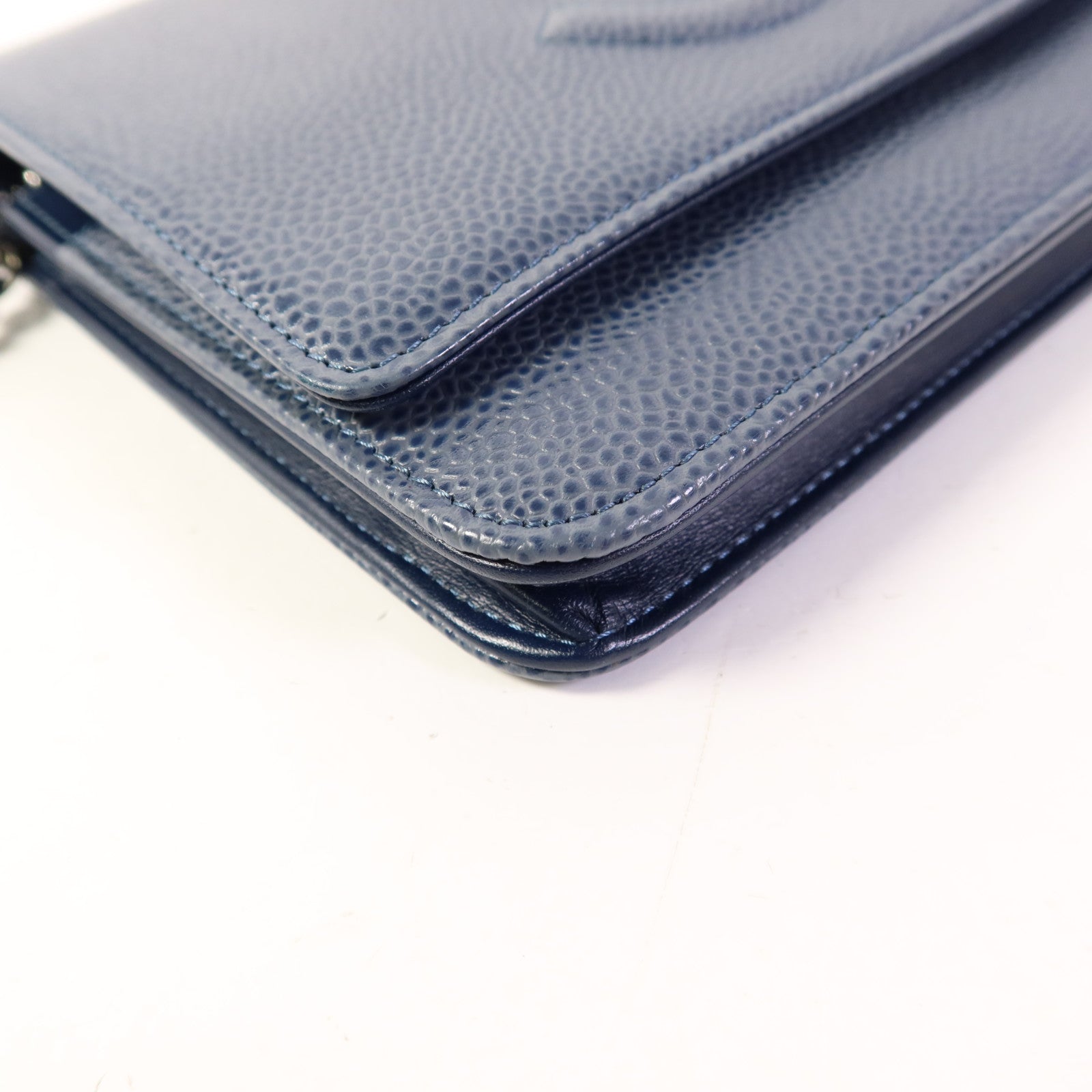 CHANEL 牛皮皮革WOC Wallet On Chain銀扣鏈帶肩背袋